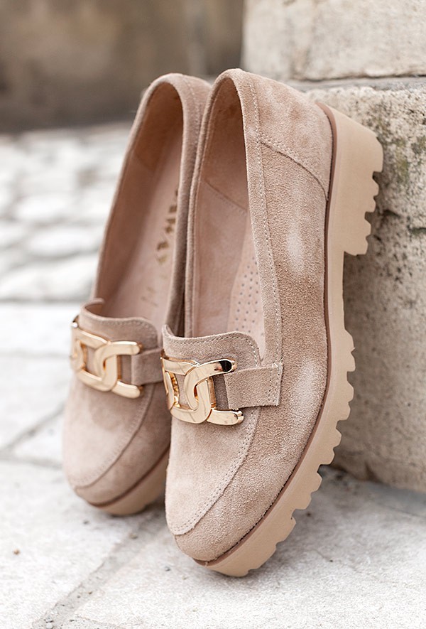 Czarne mokasyny Rina zamsz