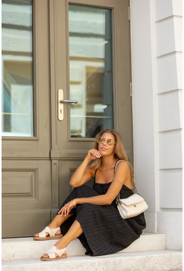 Jasnobeżowe sandały Evie