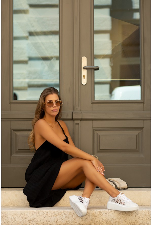 Białe ażurowe trampki Karmen