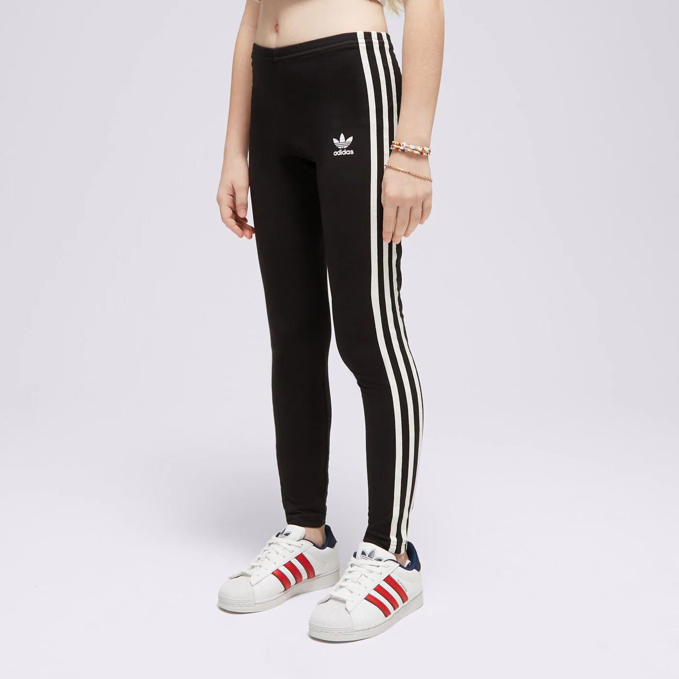 ADIDAS GIRLS' 3 STRIPES LEGGINGS JUNIOR G