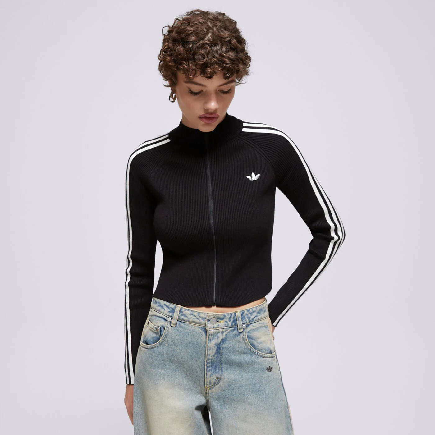 ADIDAS PULÓVER CIPZÁRAS SLIM KNIT TT