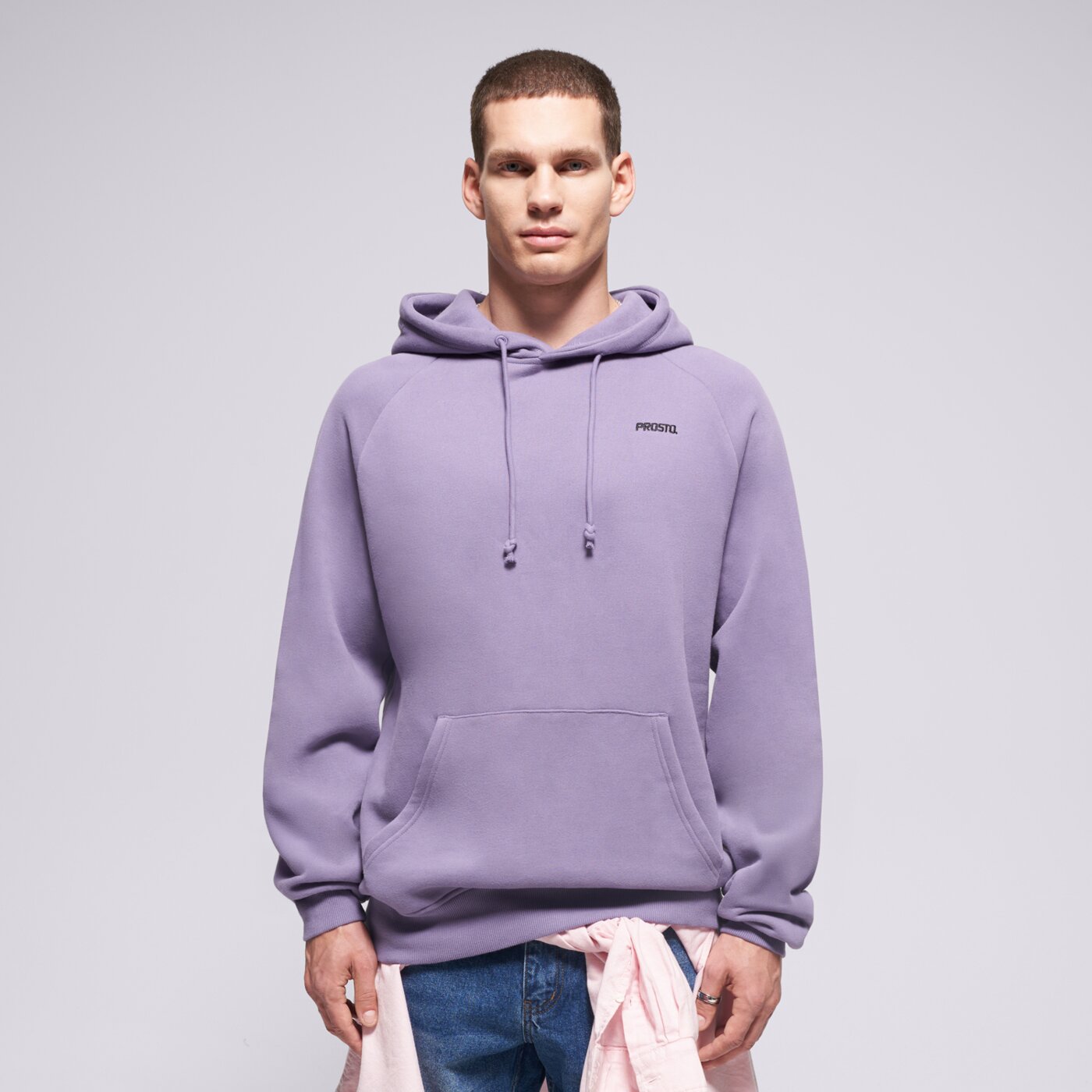 PROSTO PULÓVER KAPUCNIS HOODIE SKIZZLE WASHED LAVENDER