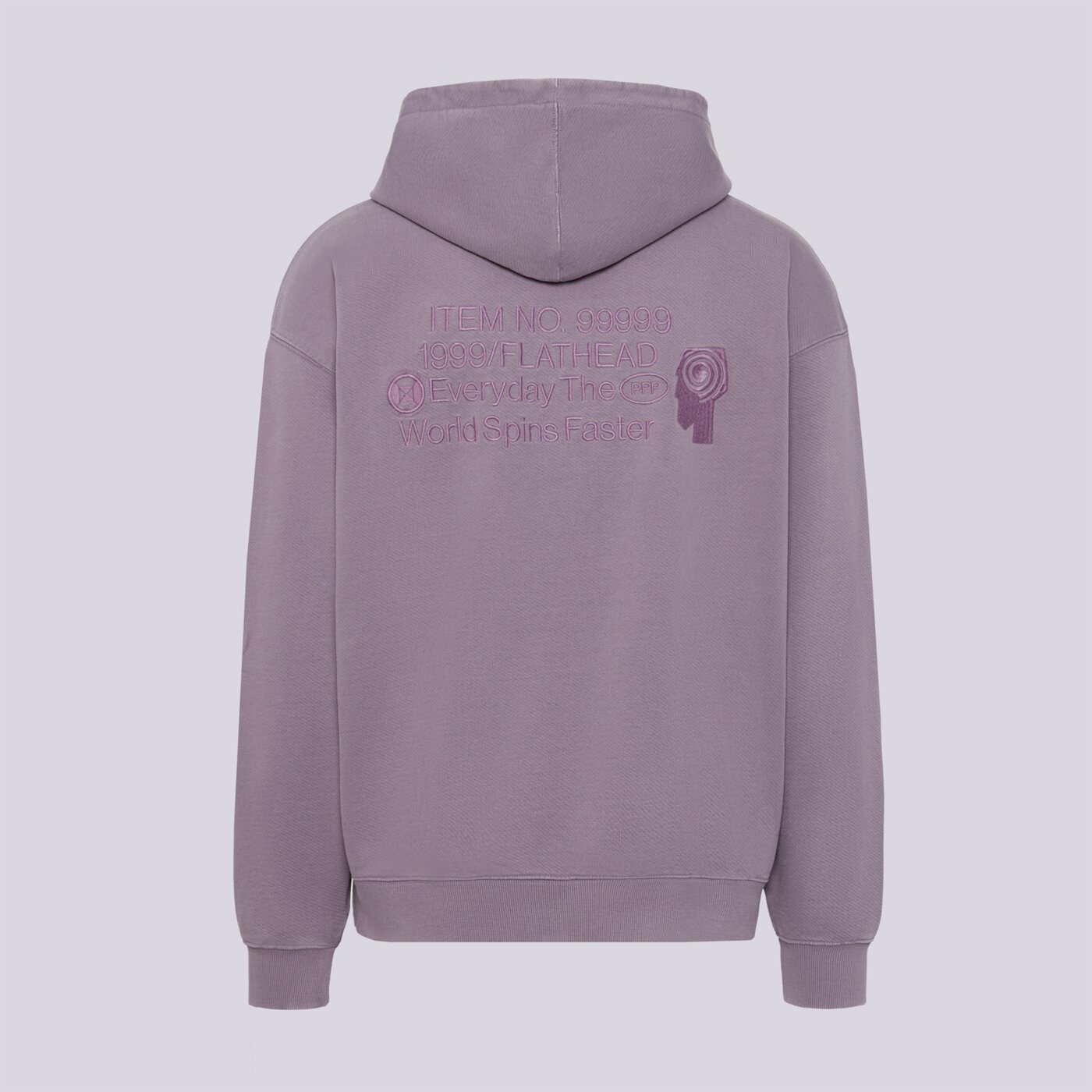 PROSTO PULÓVER KAPUCNIS HOODIE FLATHEAD WASHED LAVENDER