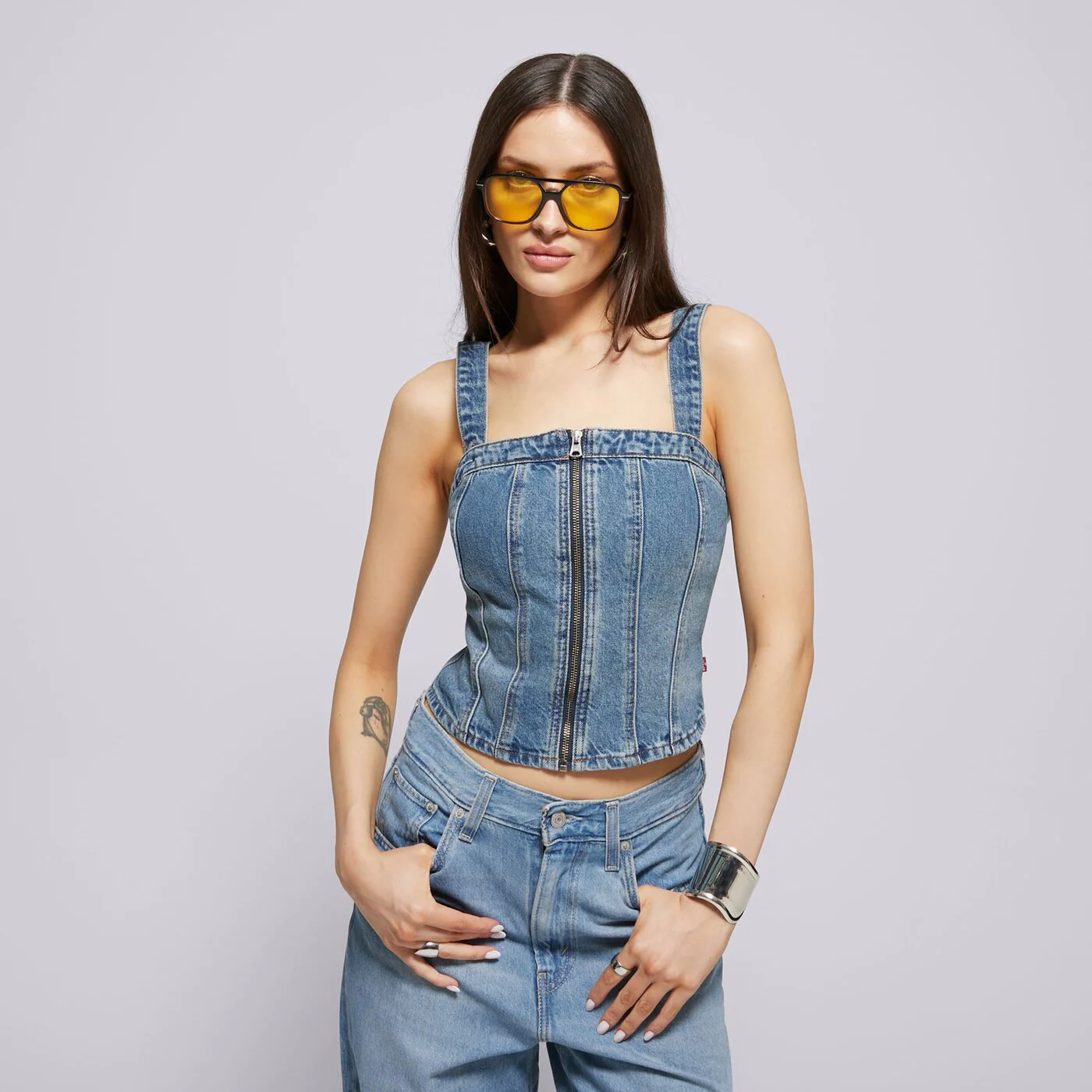 LEVI'S TOP SCULPTED BUSTIER MED.
