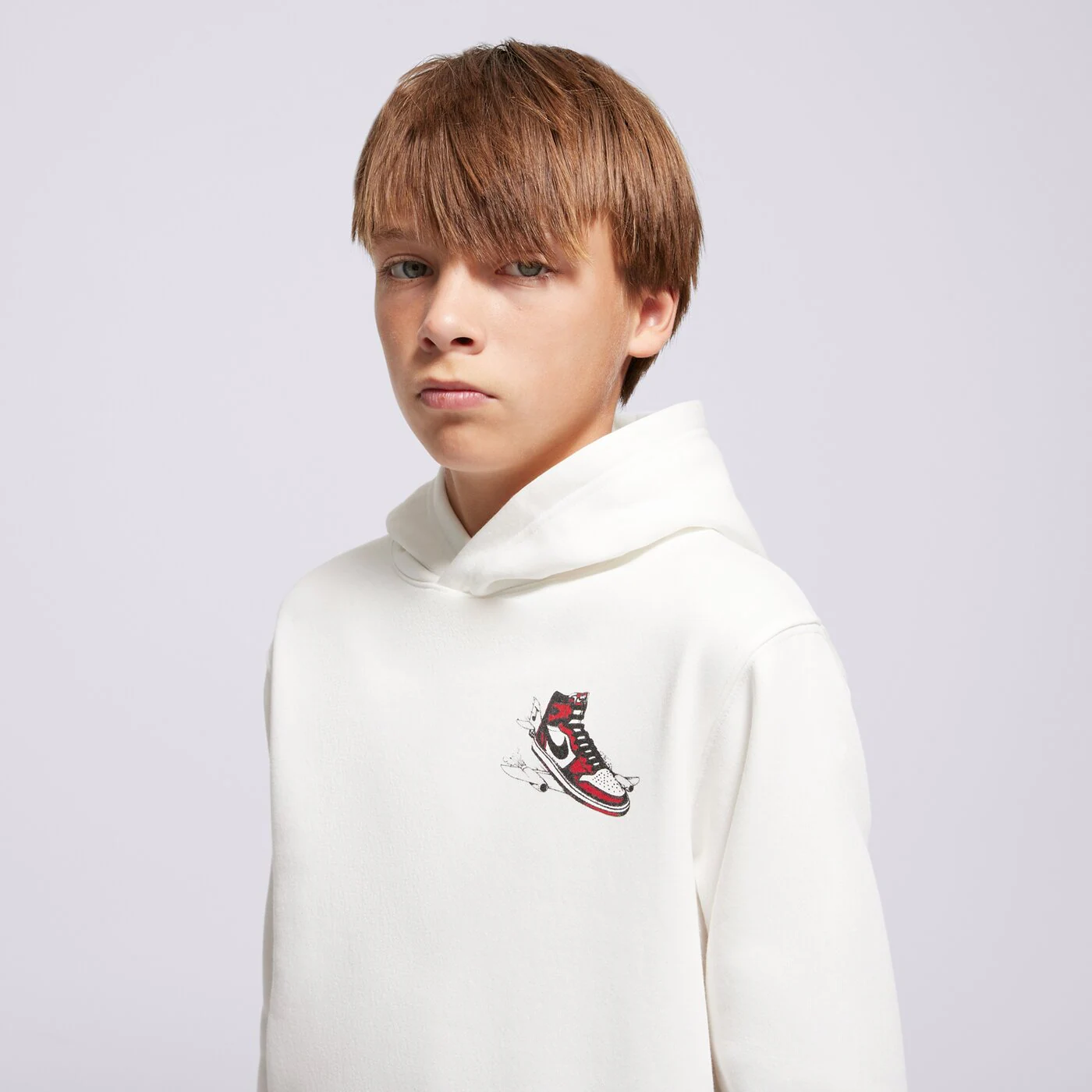 JORDAN PULÓVER KAPUCNIS JDN LANDED HD OFF WHITE B