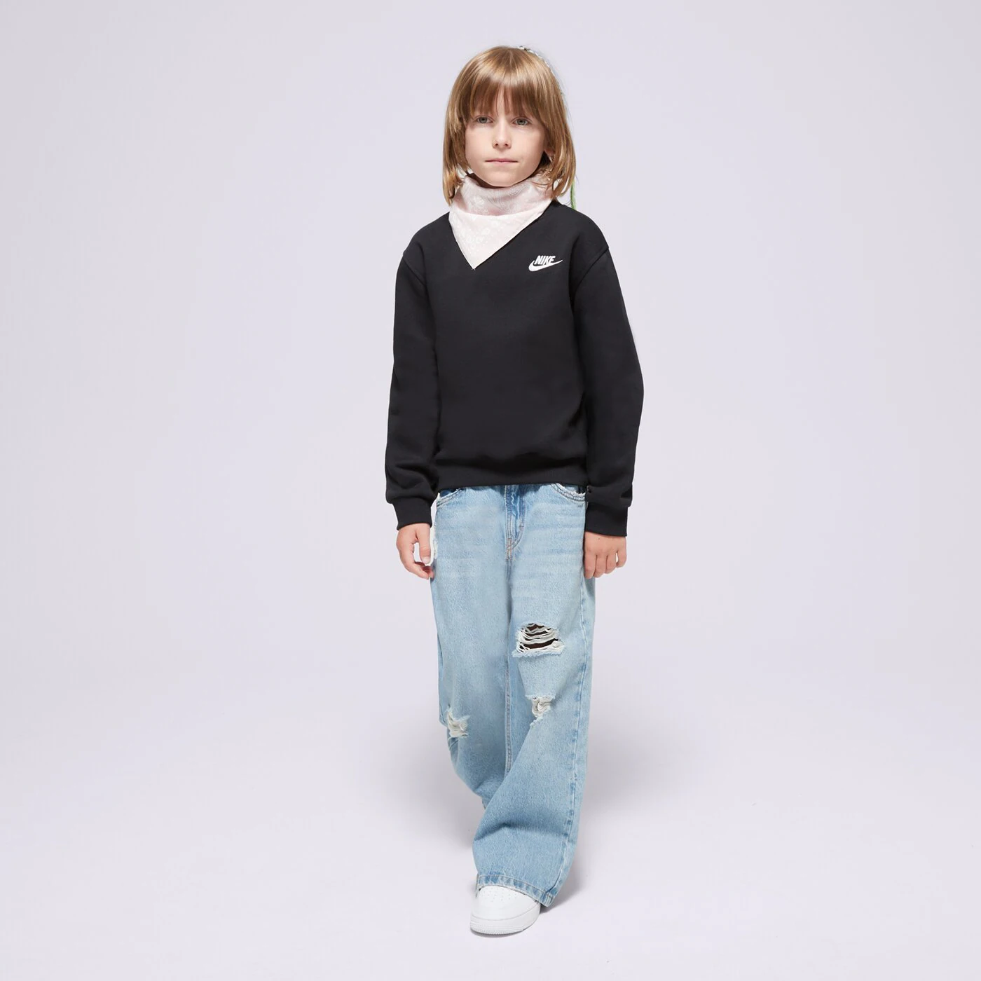 NIKE PULÓVER K NSW CLUB FLC CREW LS LBR BOY