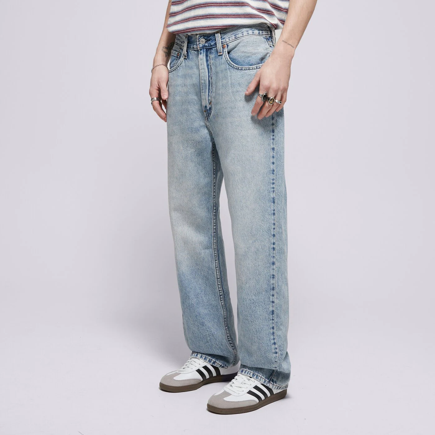 LEVI'S NADRÁG 565 LOOSE STRAIGHT MED INDIGO - WORN IN