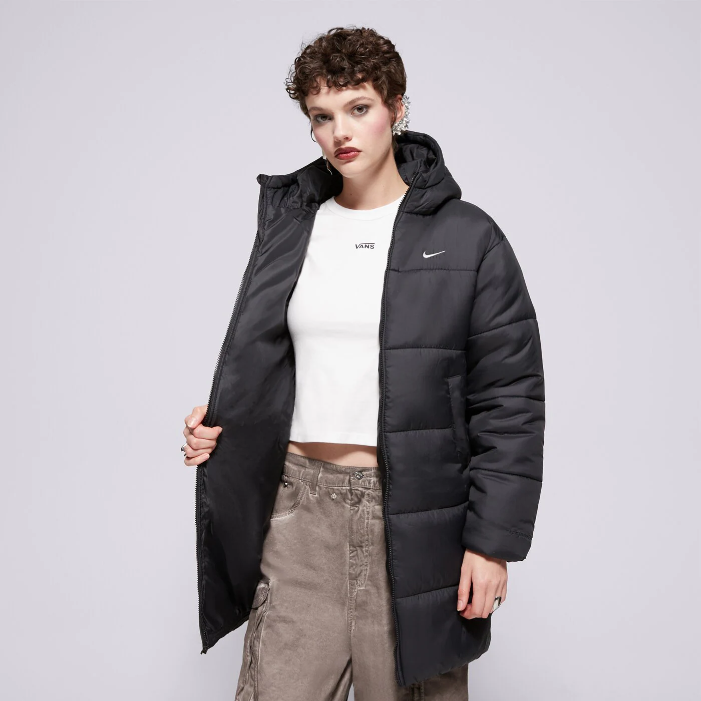 NIKE HOSSZÚ KABÁT W NSW TF SNFL NK CLSC PRKA