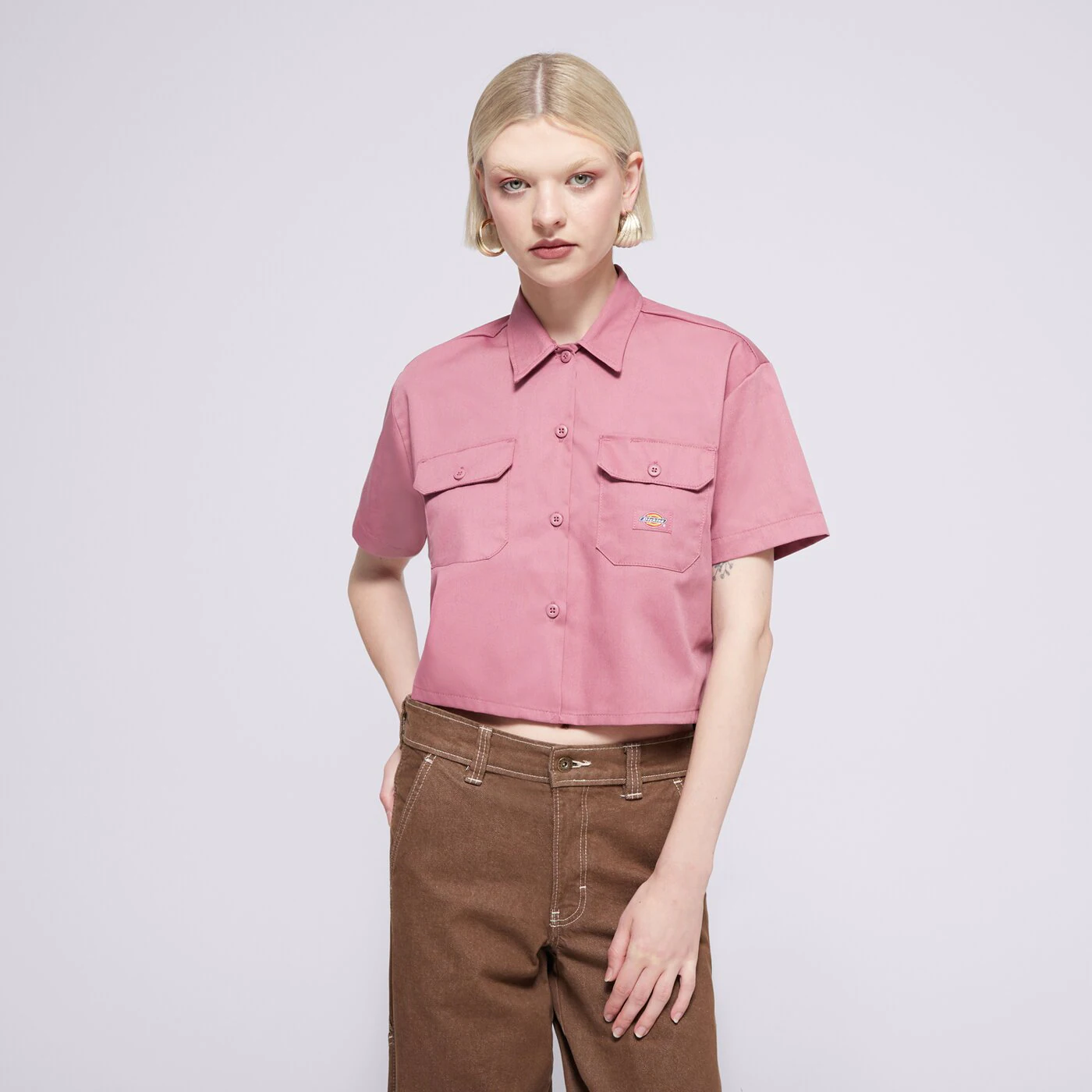 DICKIES ING WORK SHIRT CROPPED SS W