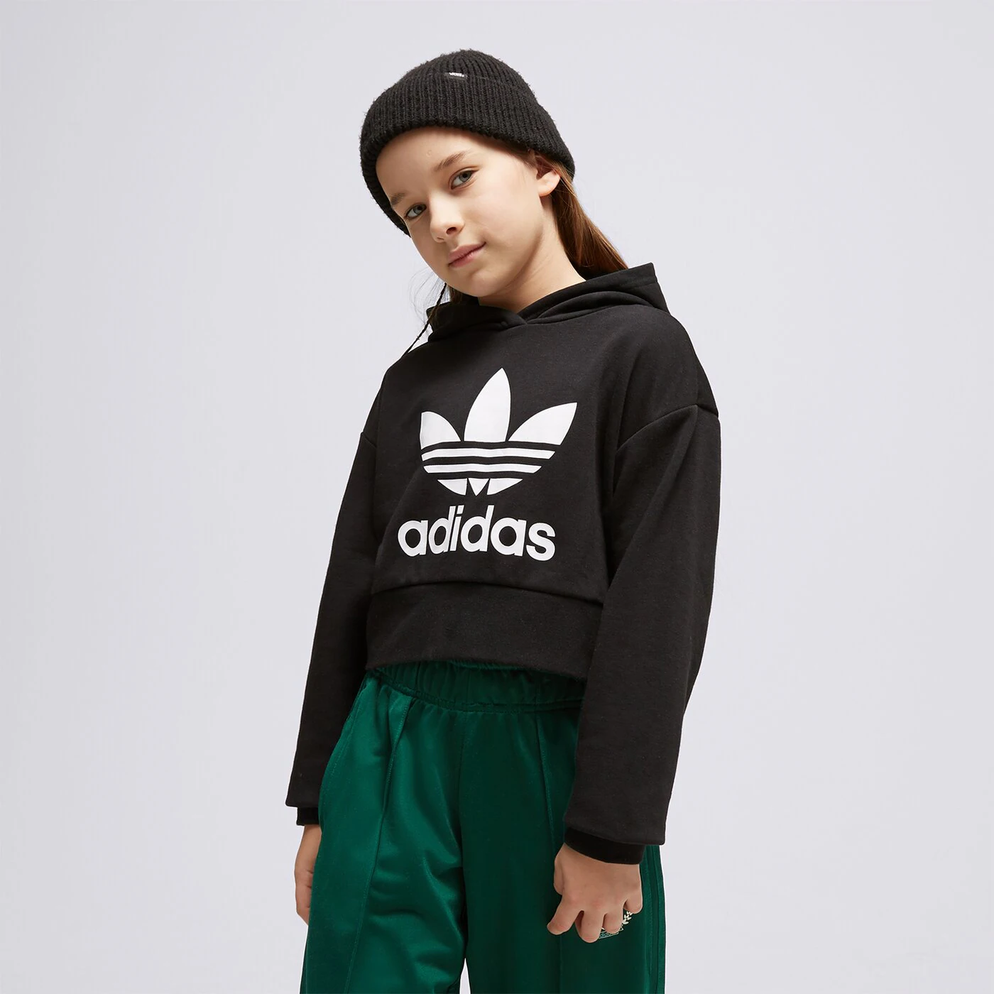 ADIDAS PULÓVER KAPUCNIS CROPPED GIRL