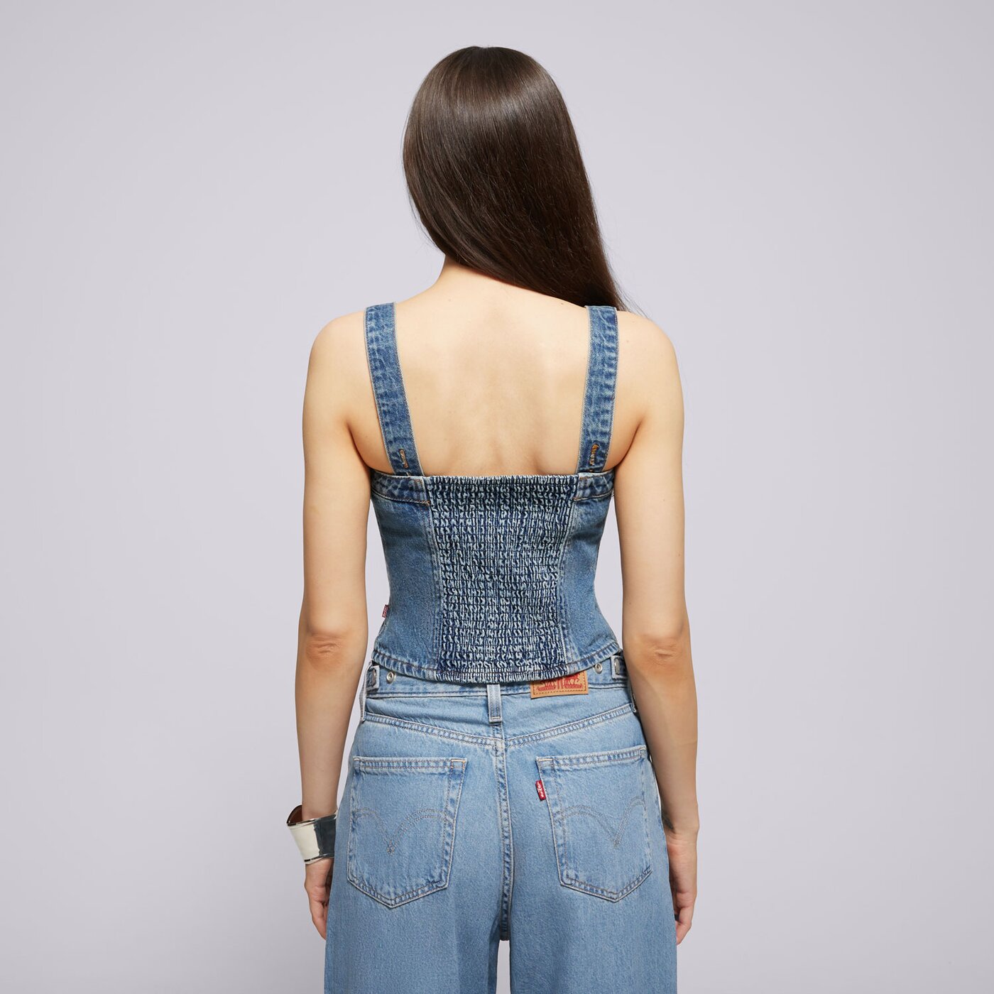 LEVI'S TOP SCULPTED BUSTIER MED.