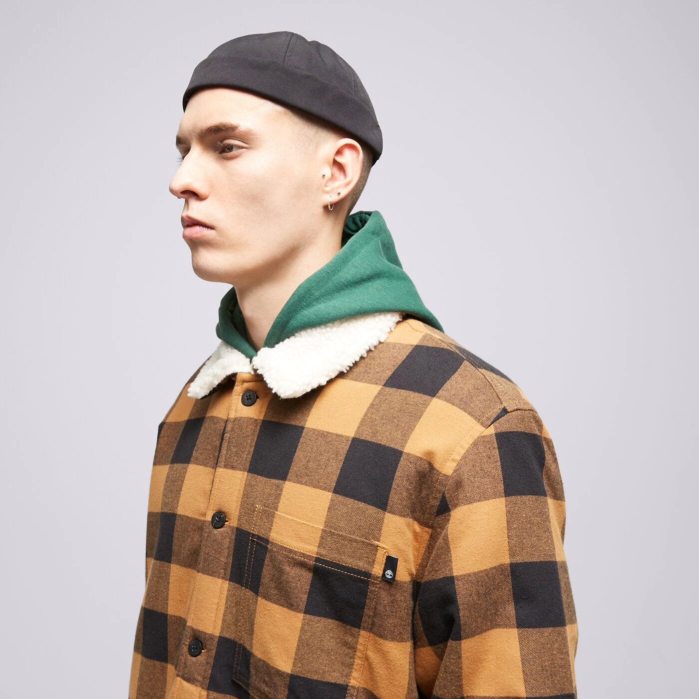 TIMBERLAND KABÁT BUFFALO PLAID SHERPA LINED