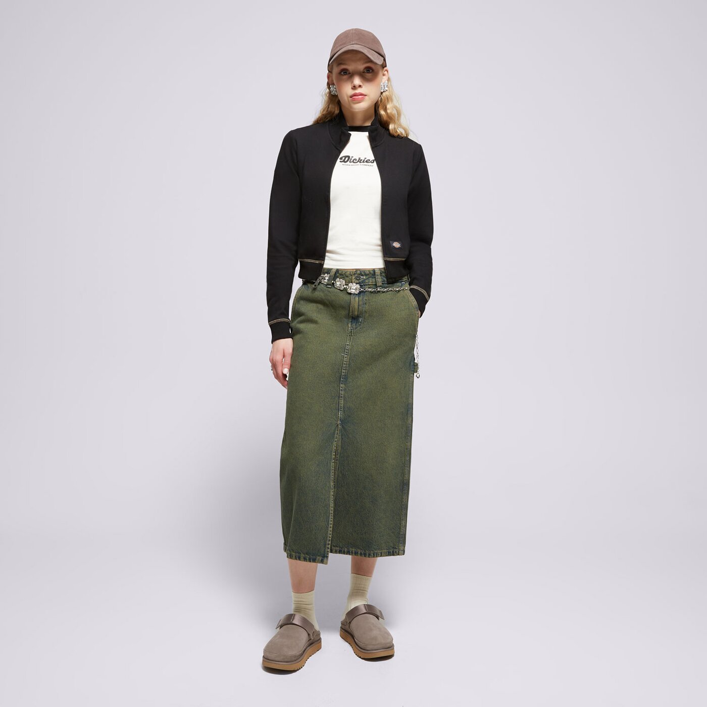 DICKIES SZOKNYA LONG DENIM CARPENTER SKIRT W