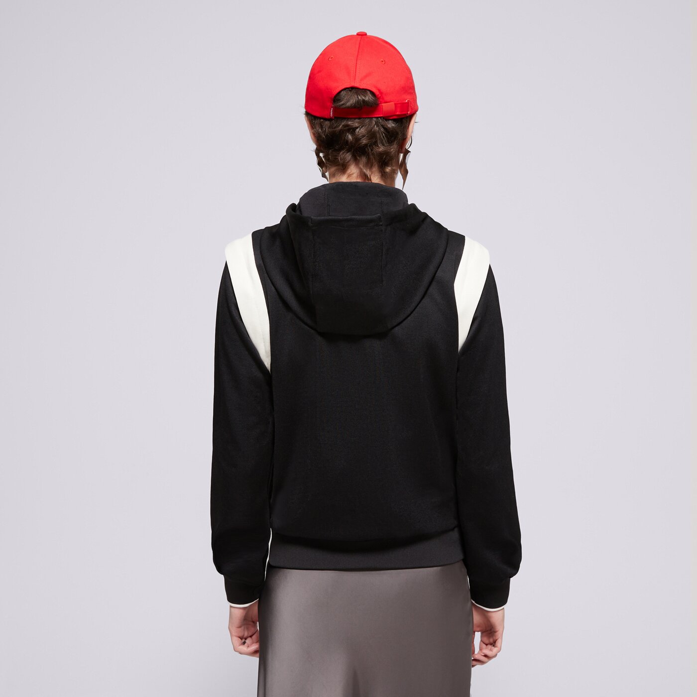 ELLESSE PULÓVER CIPZÁRAS KAPUCNIS PERNA BLK/OWHT CROPPED TRA