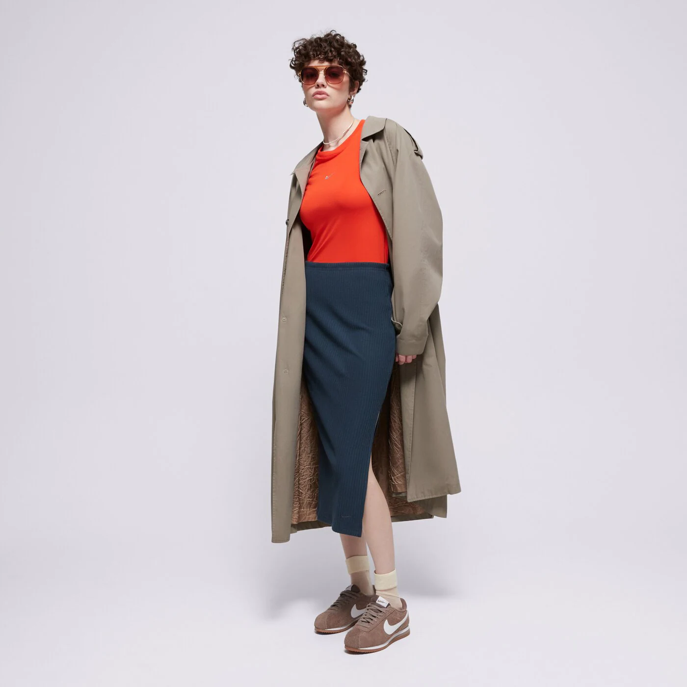 NIKE SZOKNYA W NSW NK CHLL KNT RIB MD SKIRT