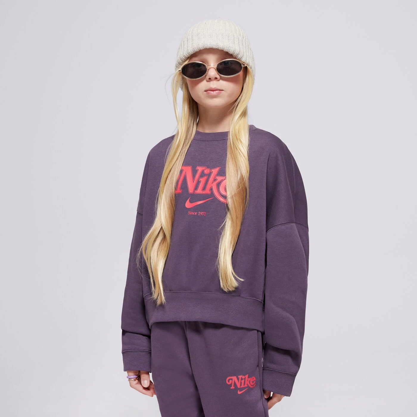 NIKE PULÓVER G NSW TREND FLC CRP CREW GIRL