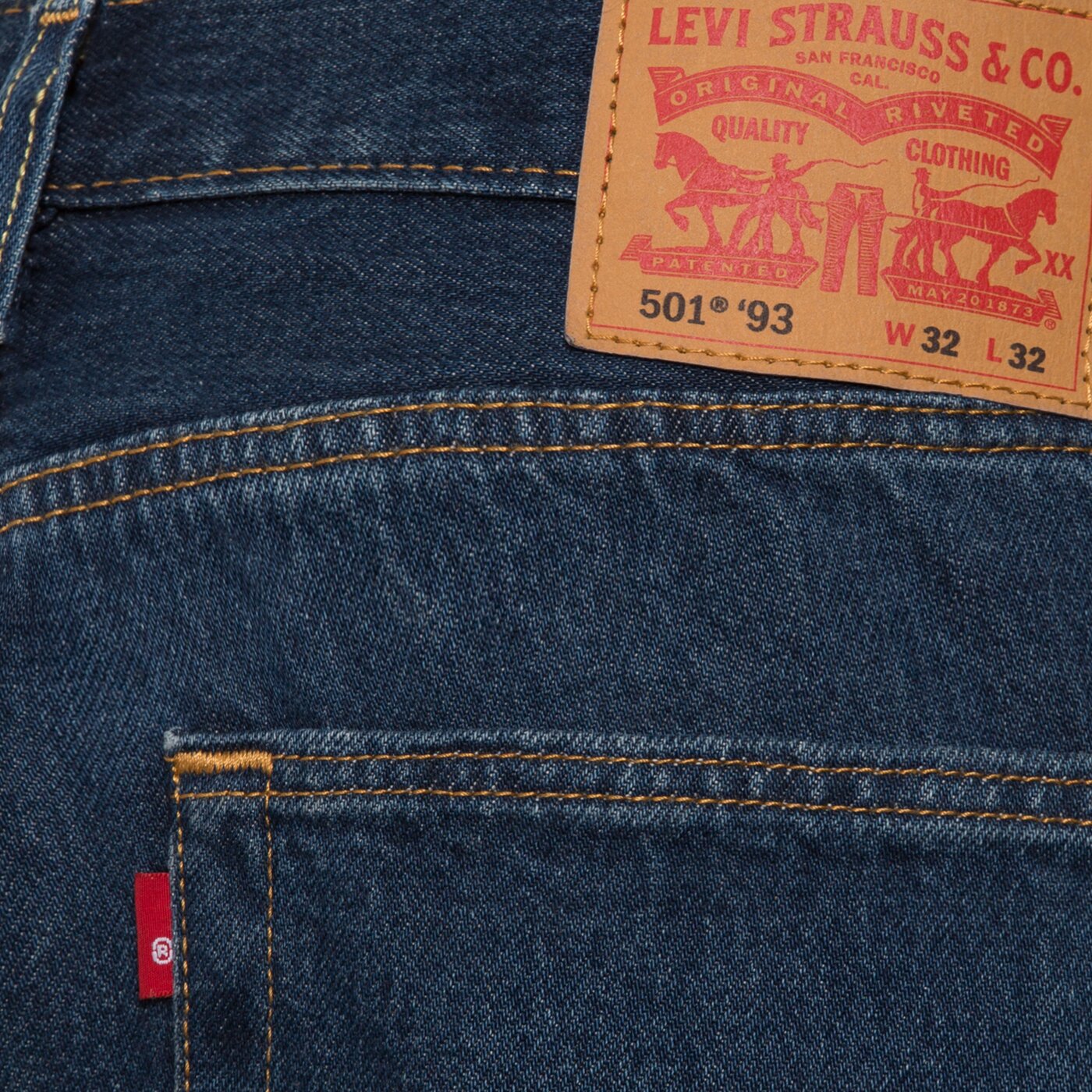 LEVI'S NADRÁG 501® 93 STRAIGHT DARK INDIGO - FLAT FINISH