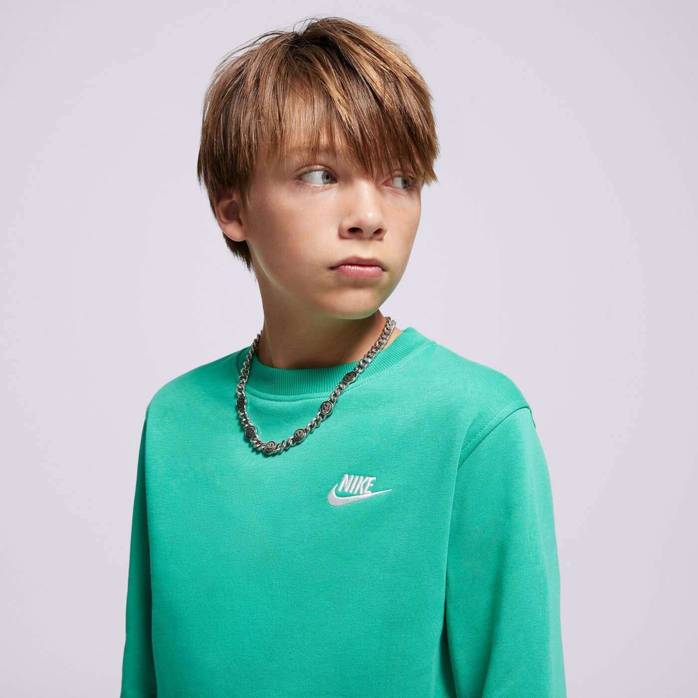 NIKE PULÓVER K NSW CLUB FLC CREW LS LBR BOY