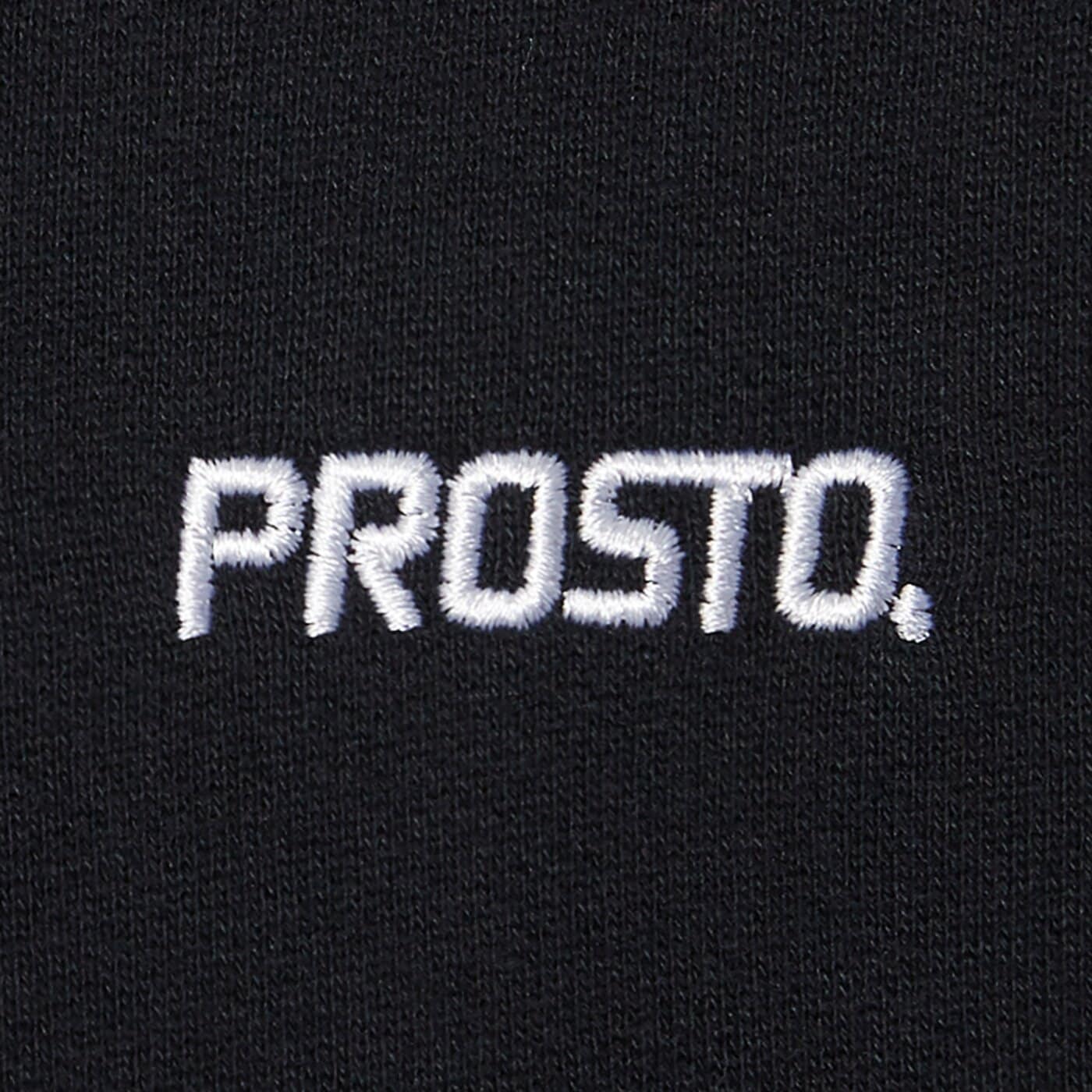 PROSTO PULÓVER KAPUCNIS HOODIE SKIZZLE WASHED BLACK