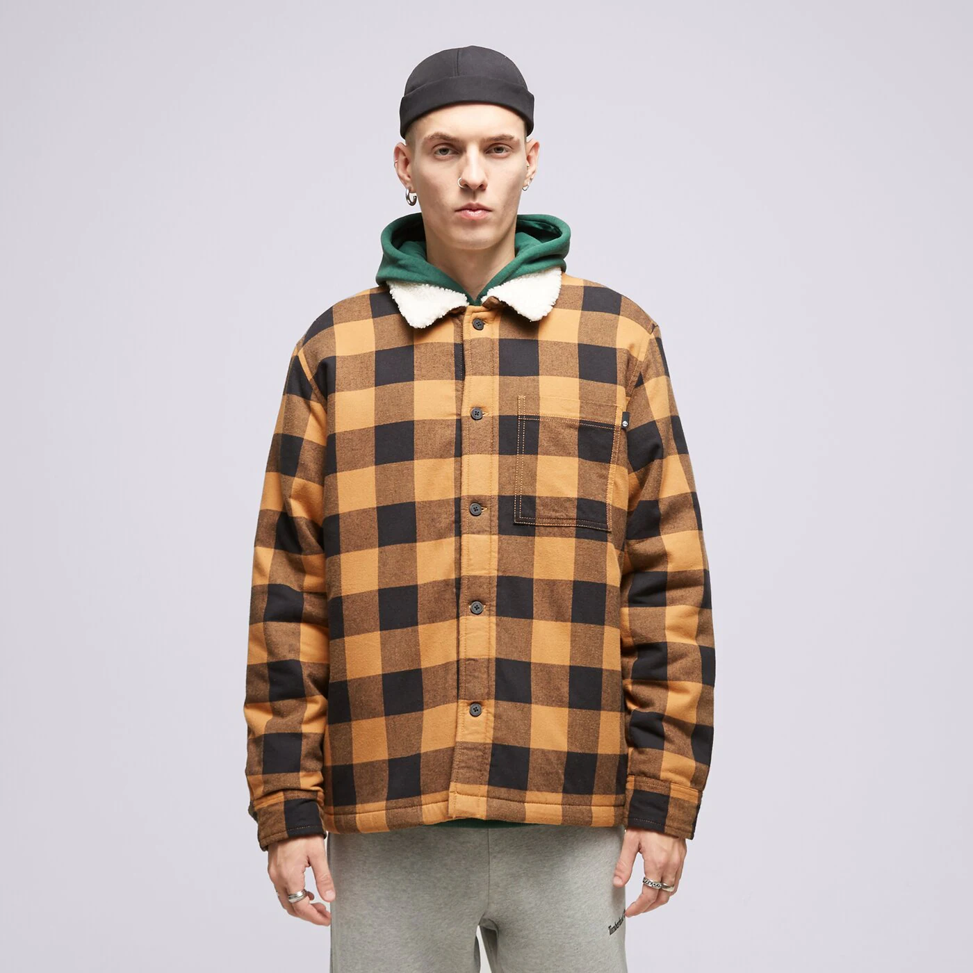 TIMBERLAND KABÁT BUFFALO PLAID SHERPA LINED