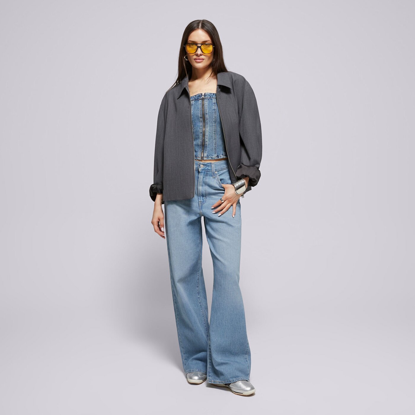 LEVI'S TOP SCULPTED BUSTIER MED.