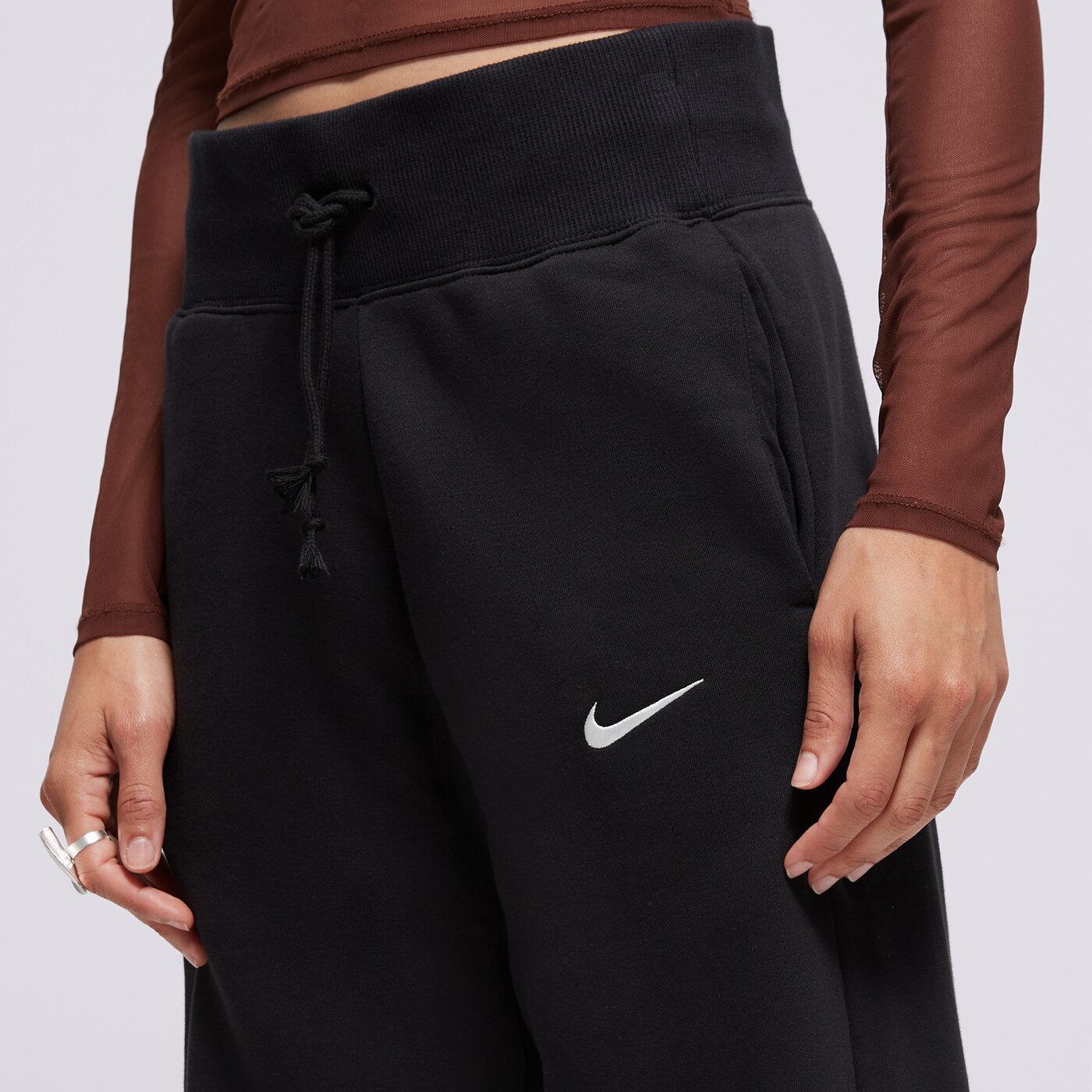 NIKE NADRÁG W NSW PHNX FLC HR CROP SWTP