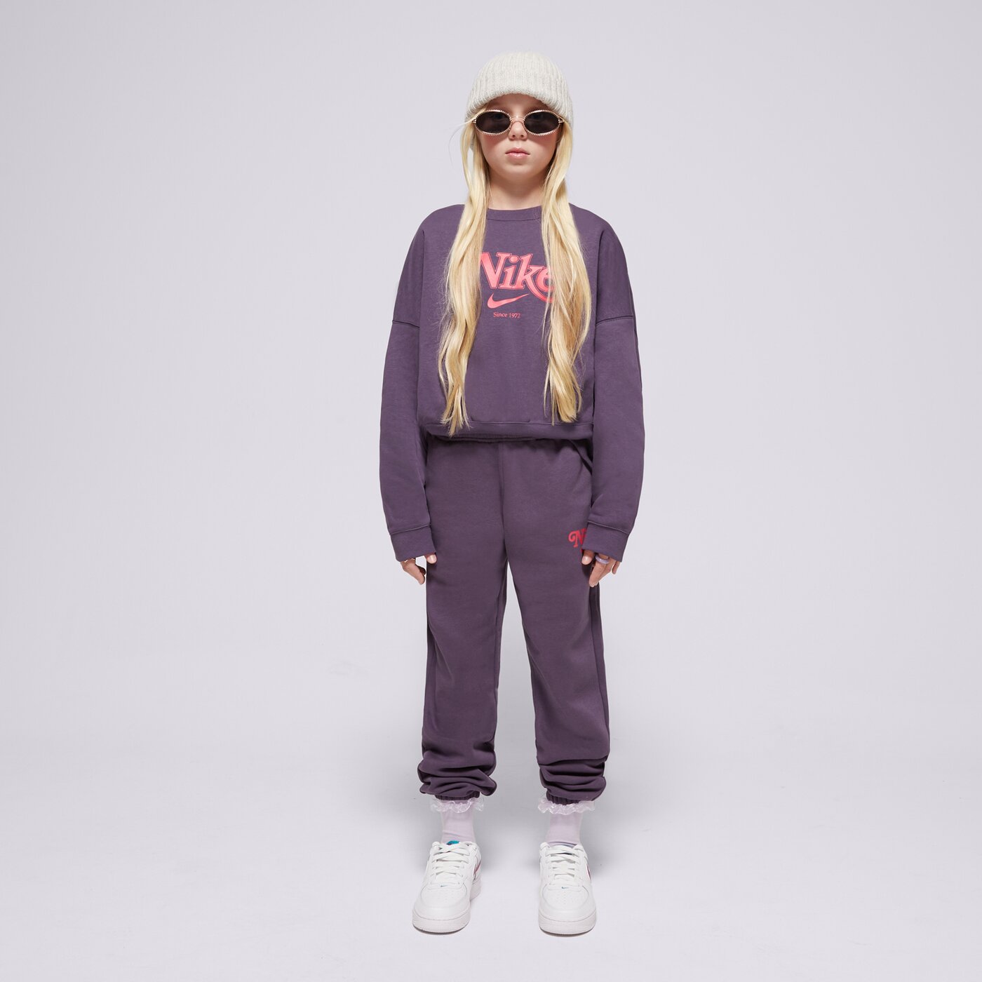 NIKE PULÓVER G NSW TREND FLC CRP CREW GIRL