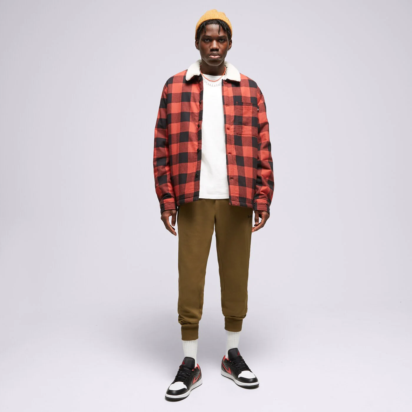 TIMBERLAND KABÁT BUFFALO PLAID SHERPA LINED