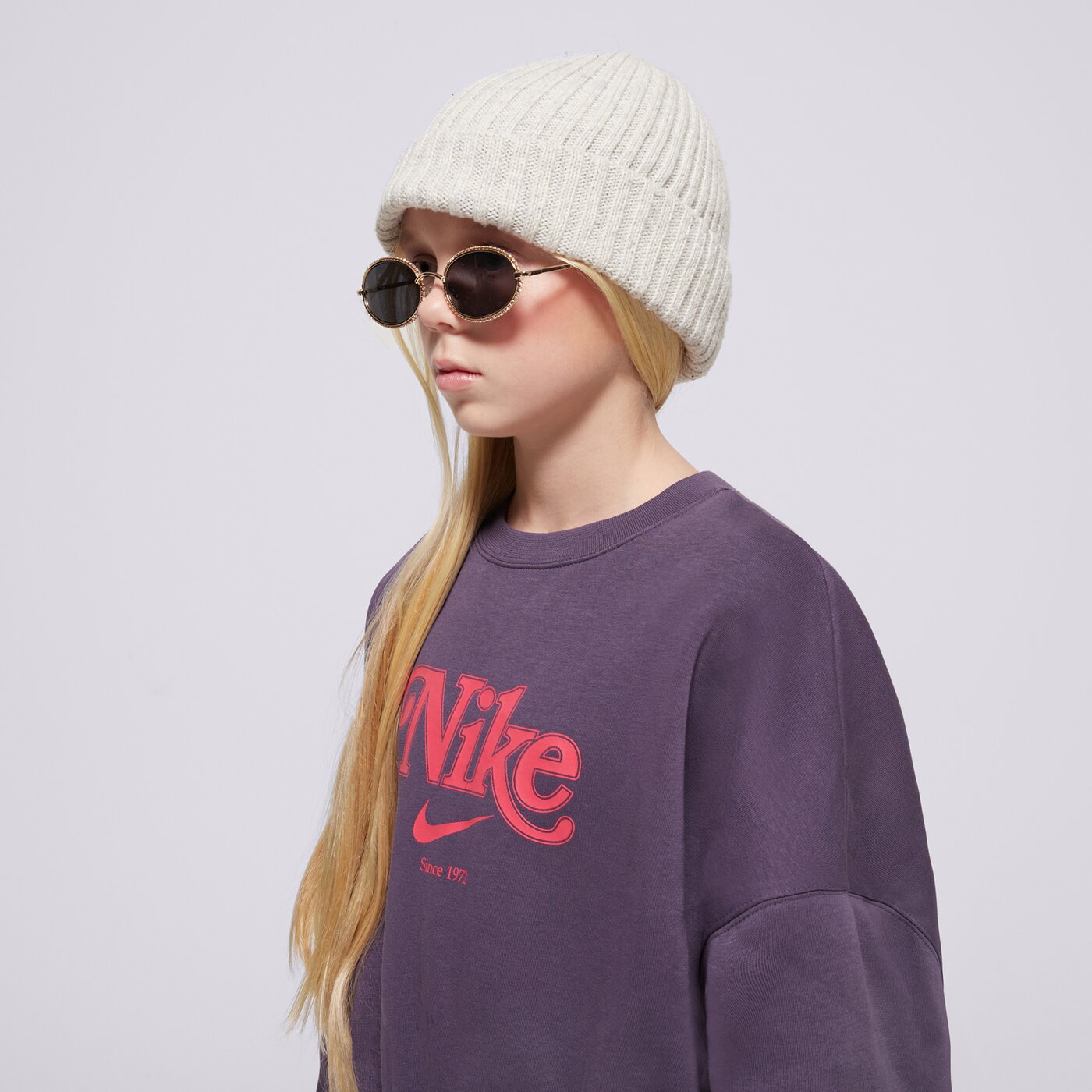 NIKE PULÓVER G NSW TREND FLC CRP CREW GIRL