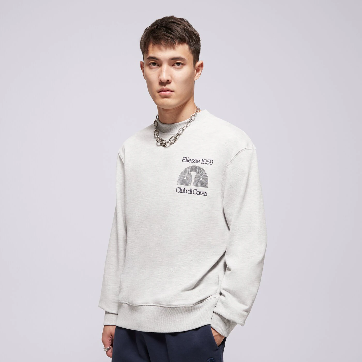 ELLESSE PULÓVER CLUB DI CORSA SWEATSHIRT LGREY MRL