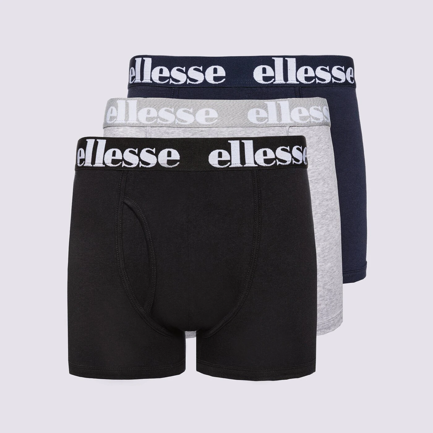ELLESSE BOXERALSÓ HALI 3PK BOXERS BLK/GREY/NAVY