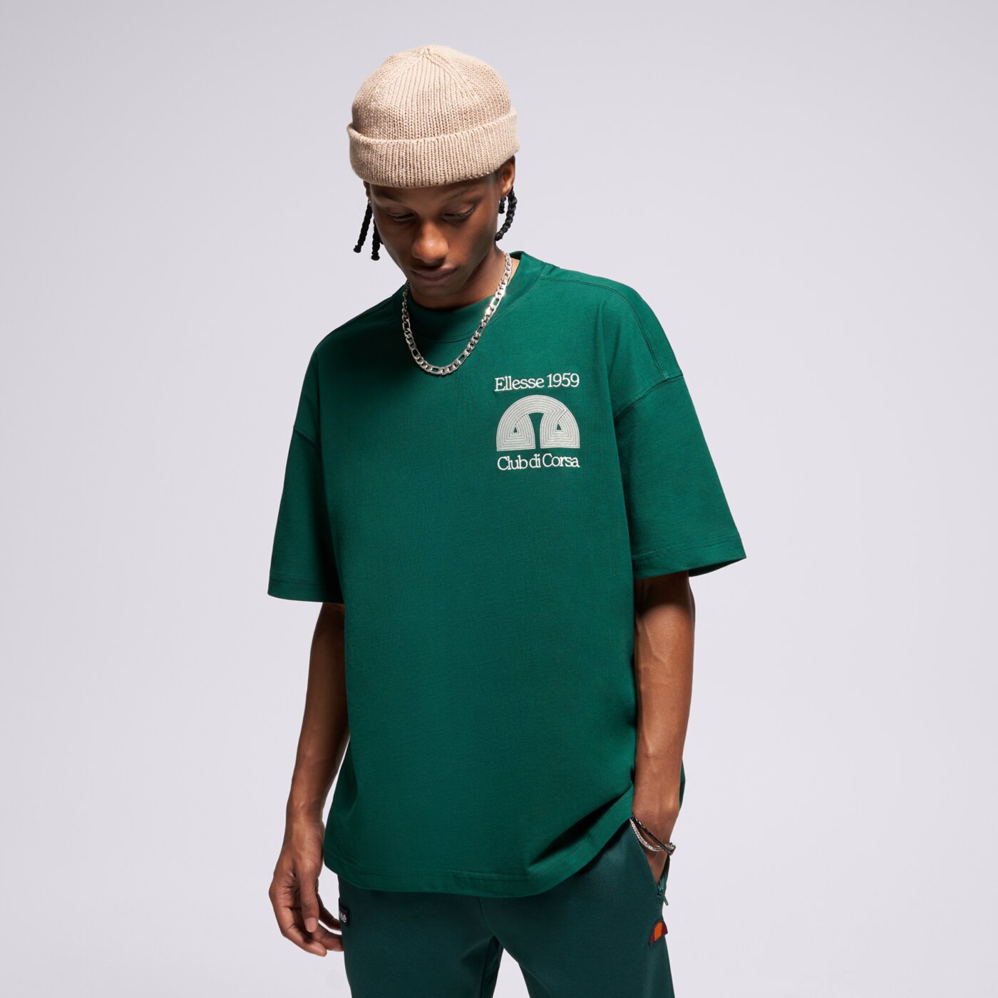 ELLESSE PÓLÓ CLUB DI CORSA TEE DGREEN