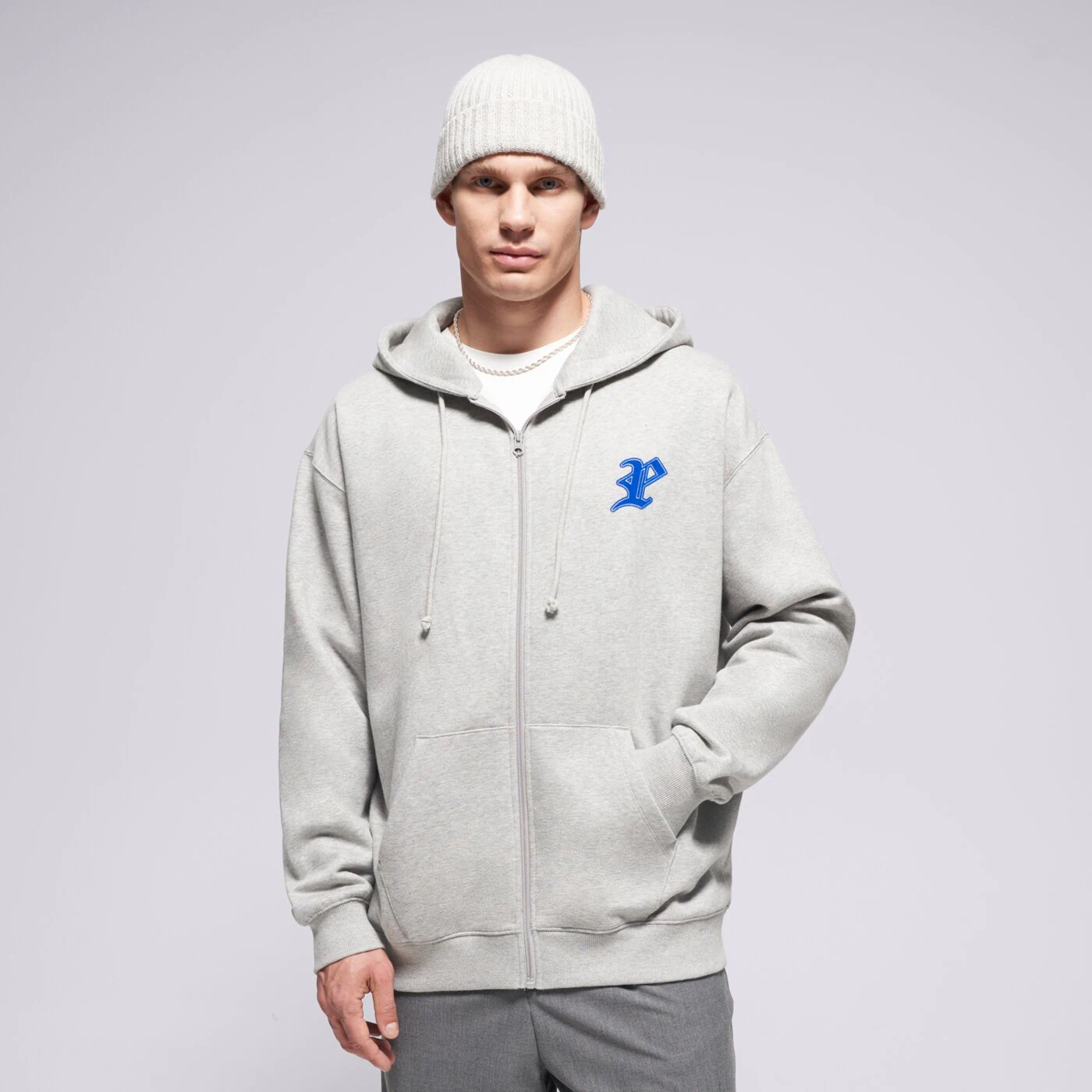 PROSTO PULÓVER CIPZÁRAS ZIP HOODIE GHOTIC P GRAY