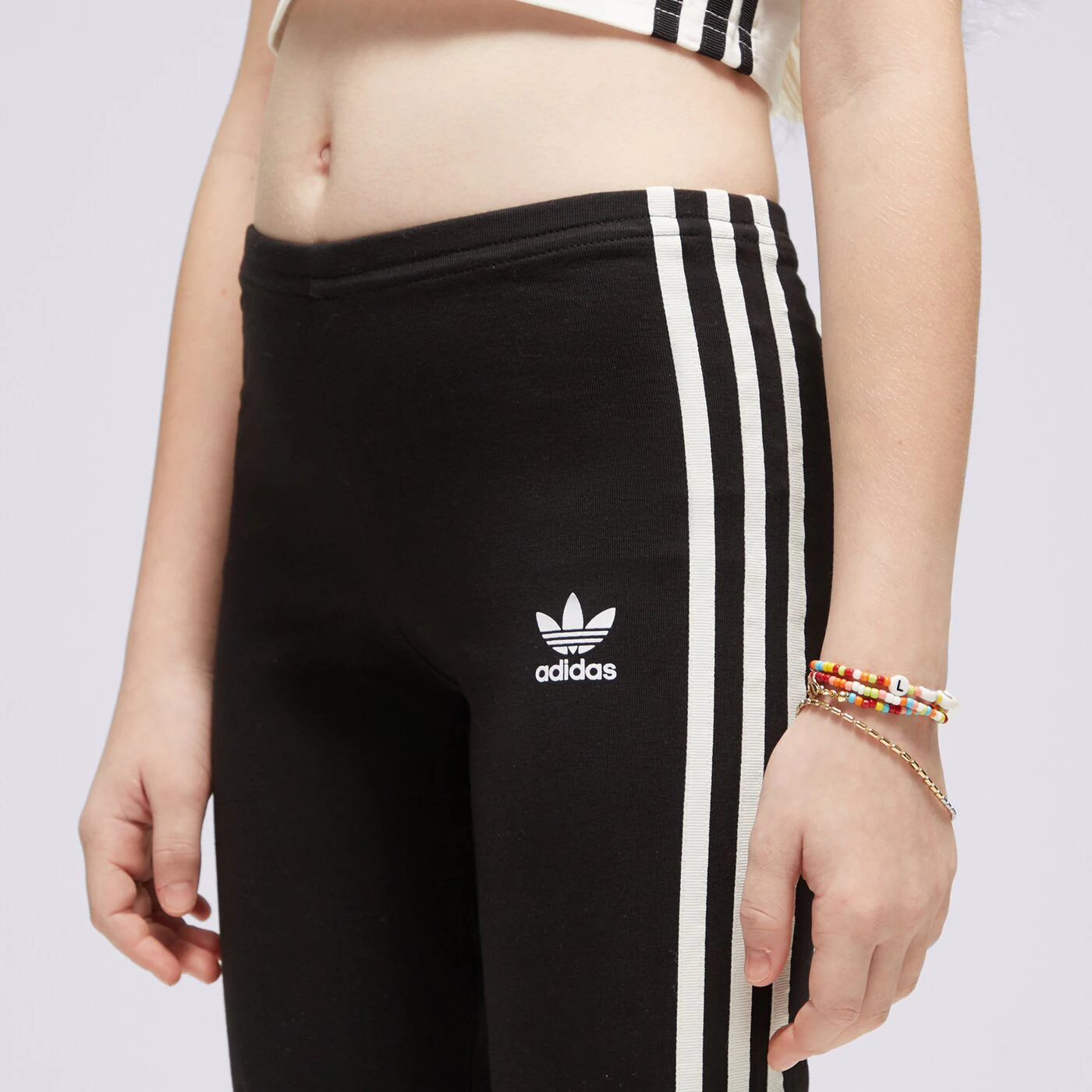 ADIDAS GIRLS' 3 STRIPES LEGGINGS JUNIOR G