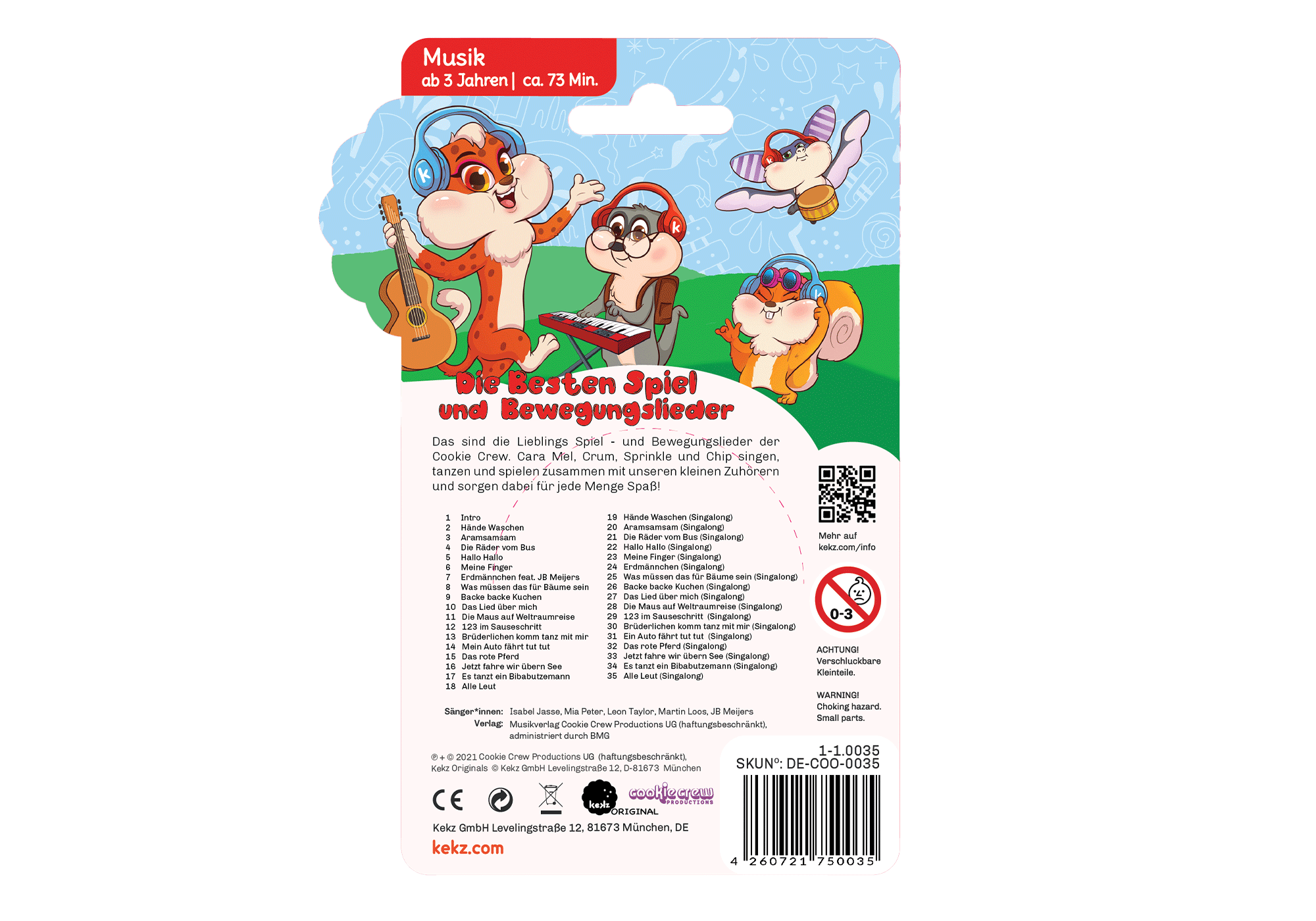 Kekz - Cookie Crew - 32 Spiel- & Bewegungslieder