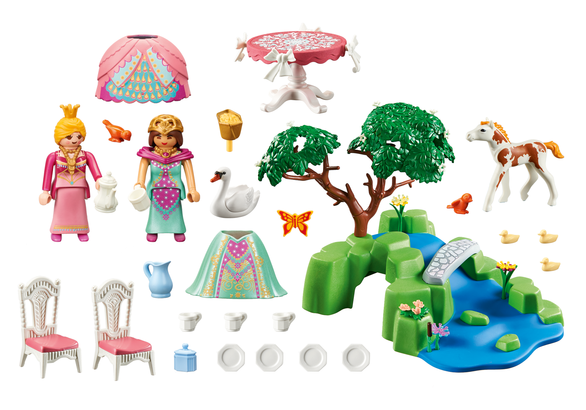 Prinzessinnen-Picknick mit Fohlen