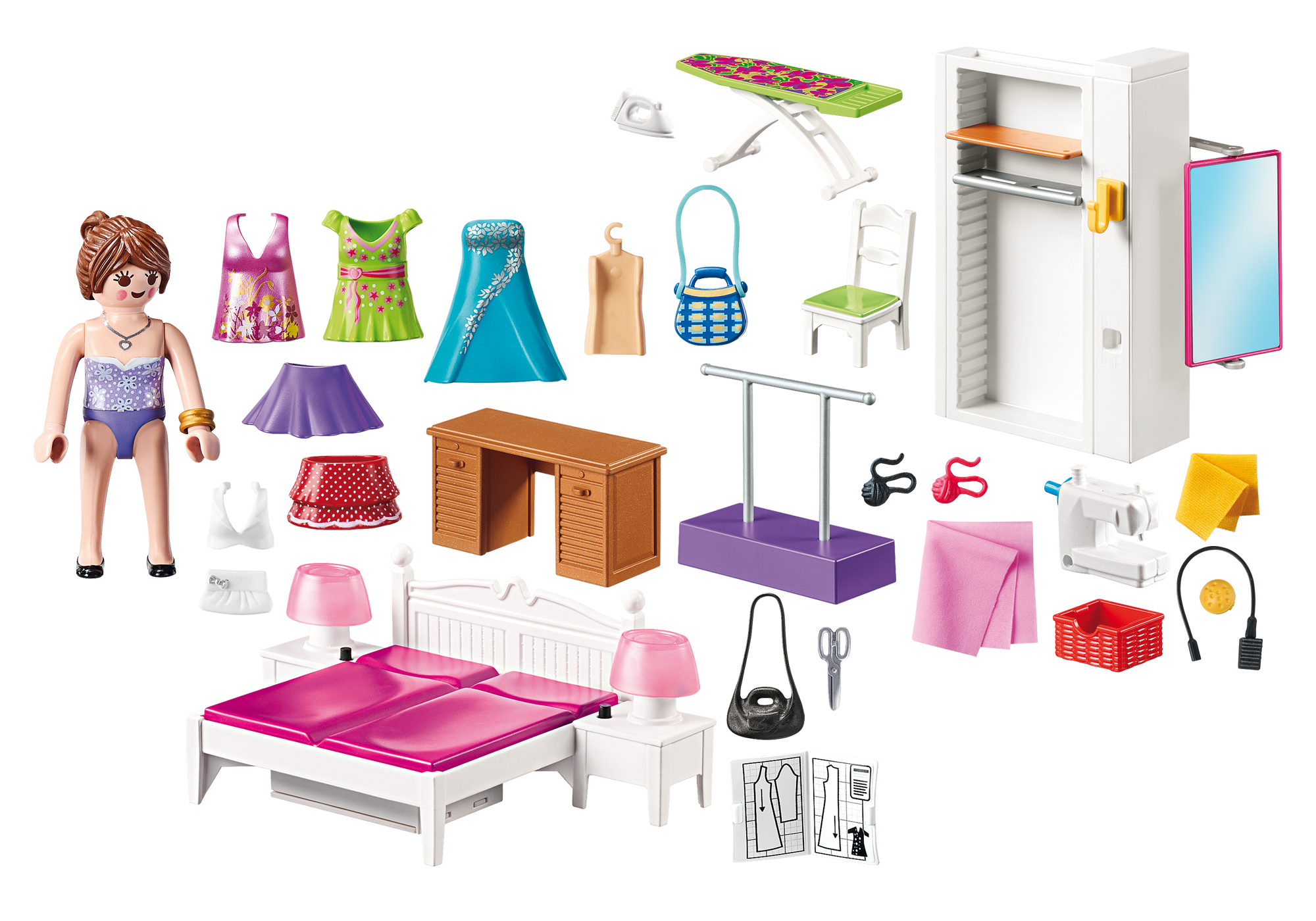 Schlafzimmer mit Nähecke