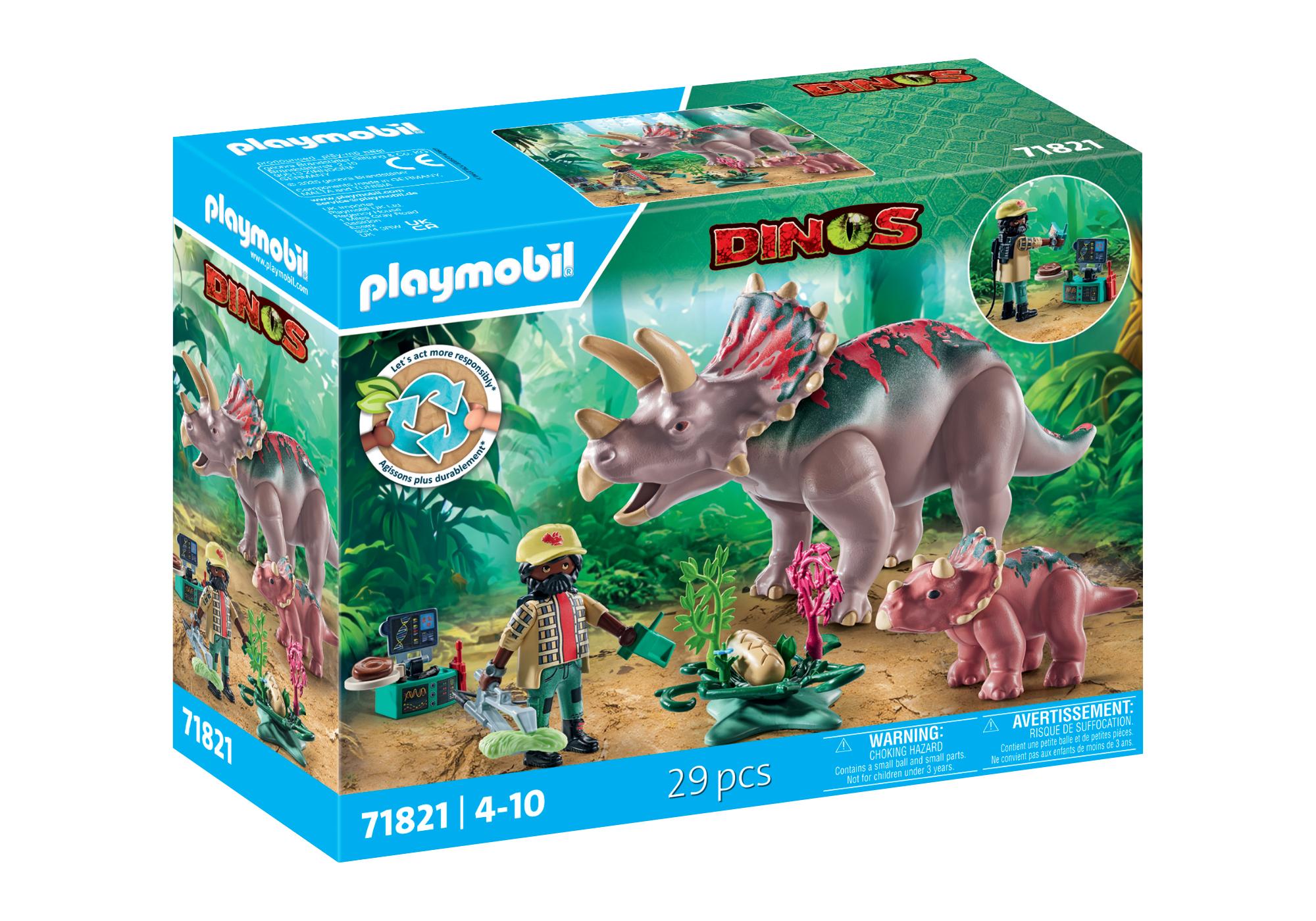 Triceratops mit Jungtier