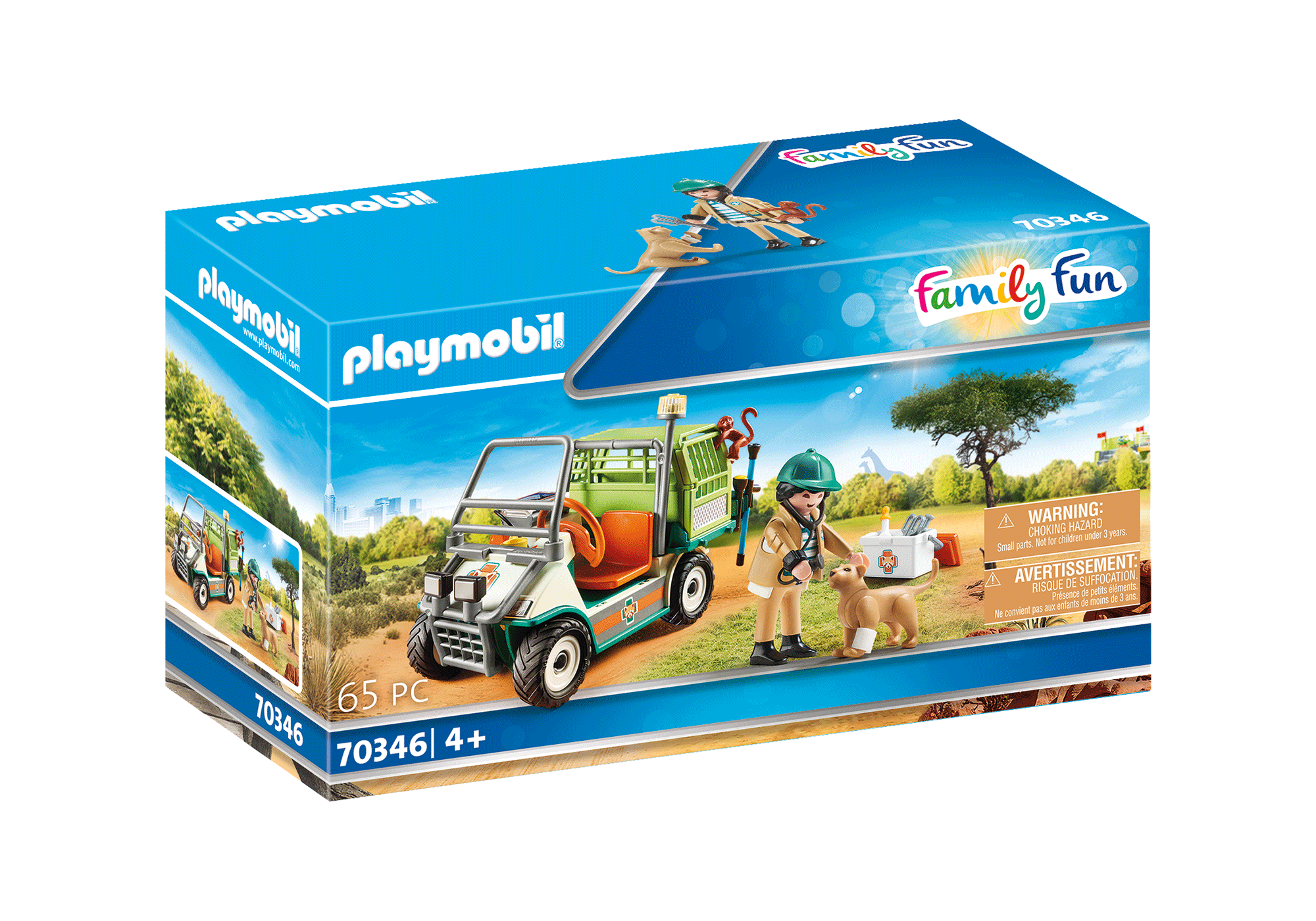 Zoo-Tierarzt mit Fahrzeug