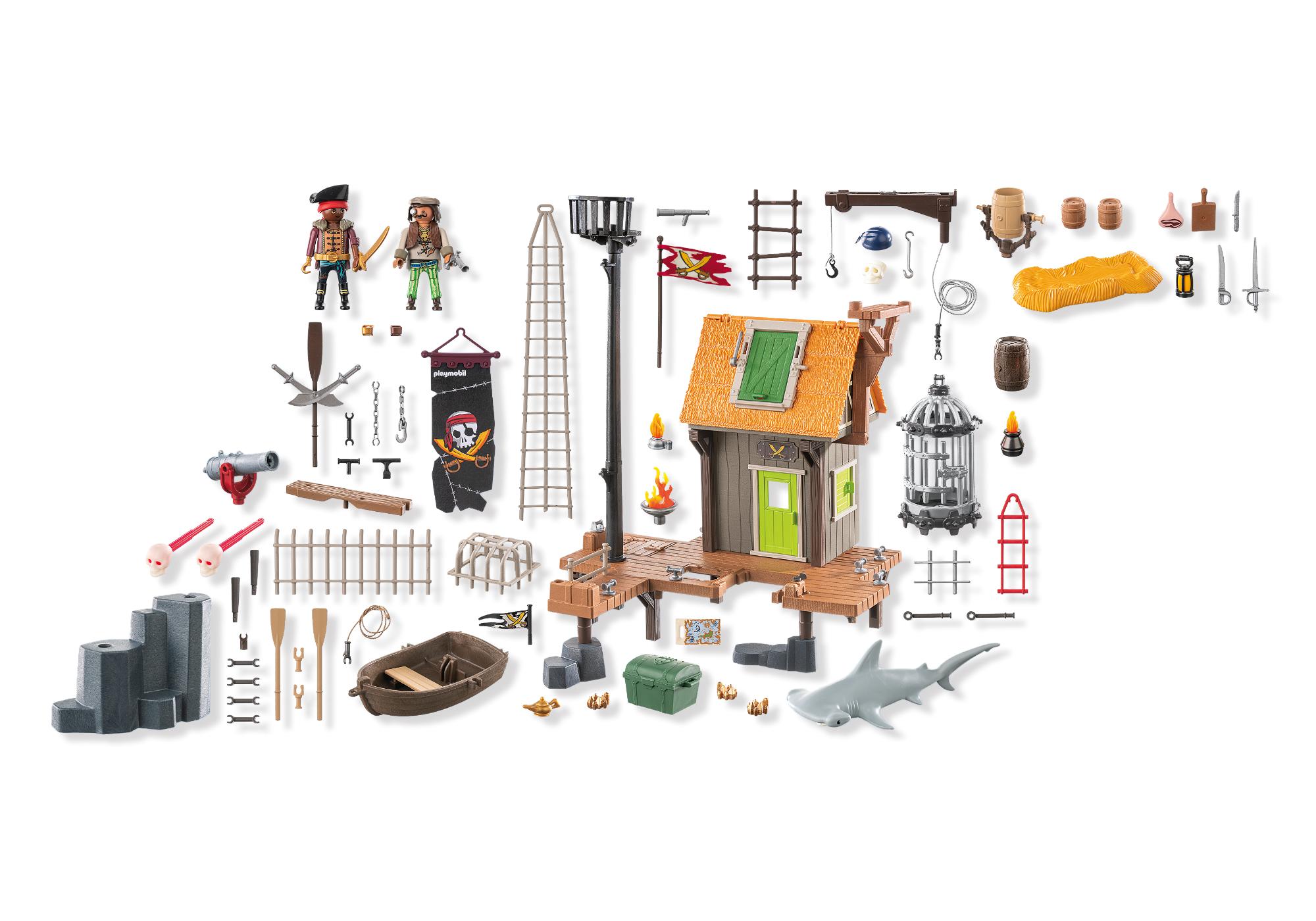 Piratenhafen mit Seeräuber-Gefängnis