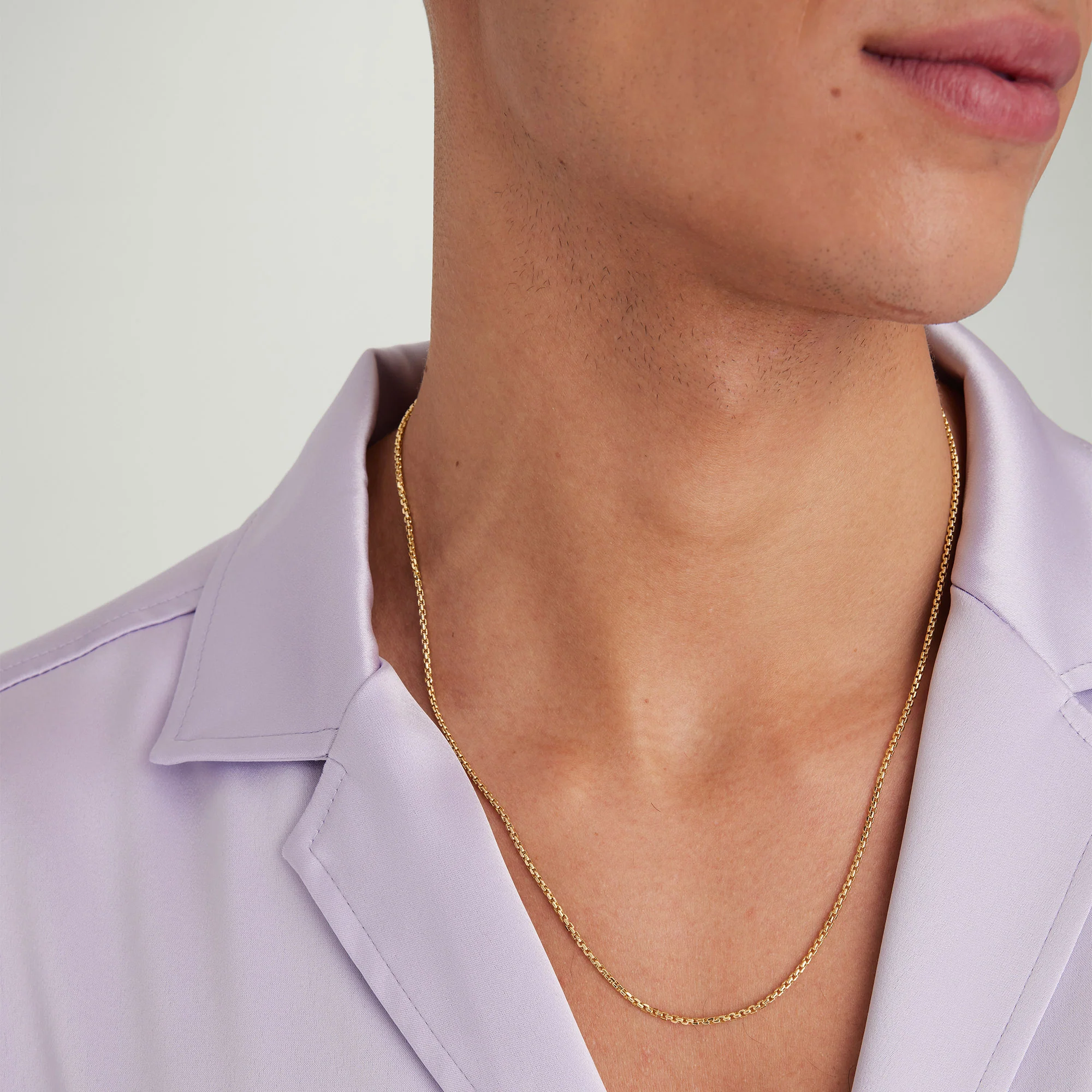 Round Box Chain Necklace