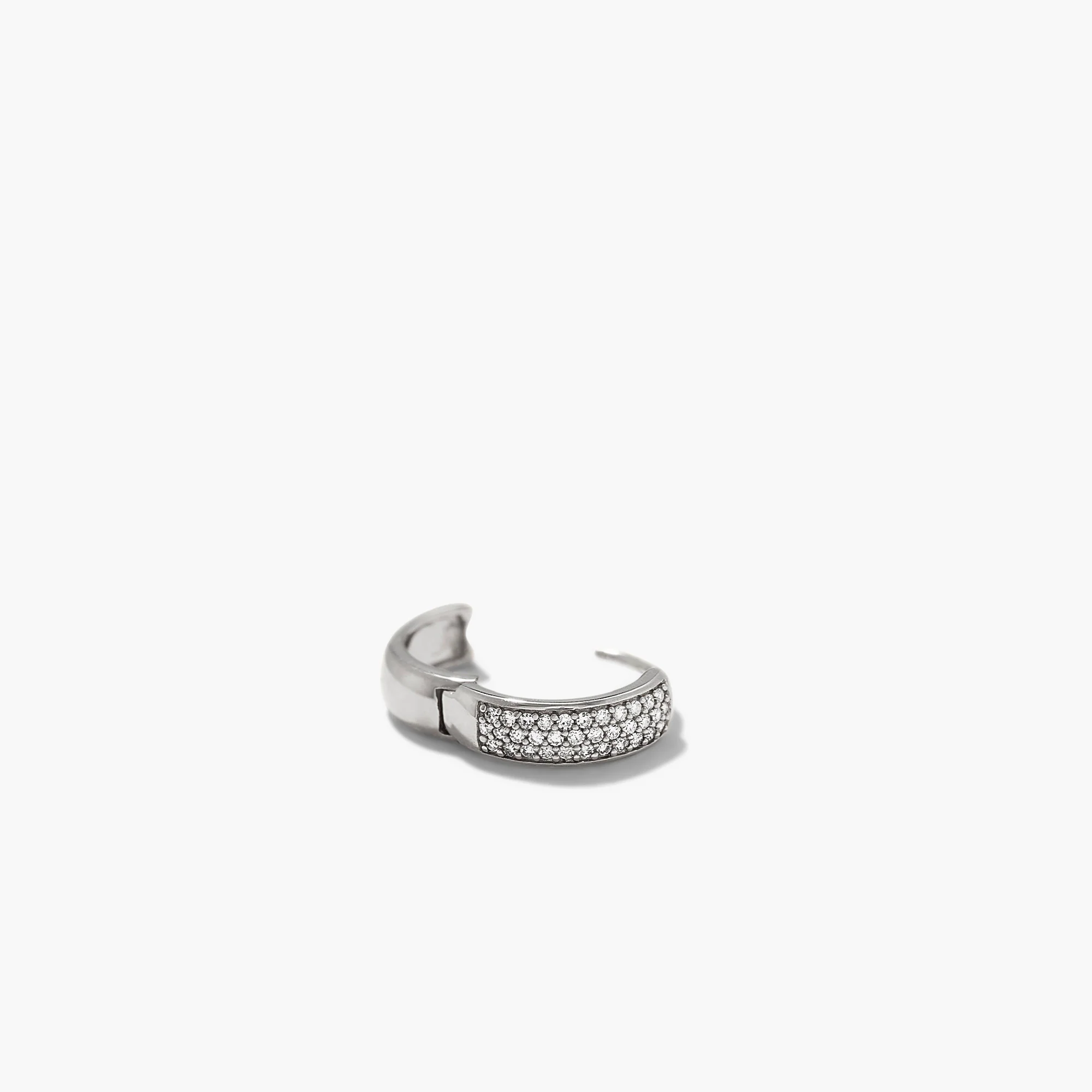 Bold Pavé Diamond Huggie Hoops