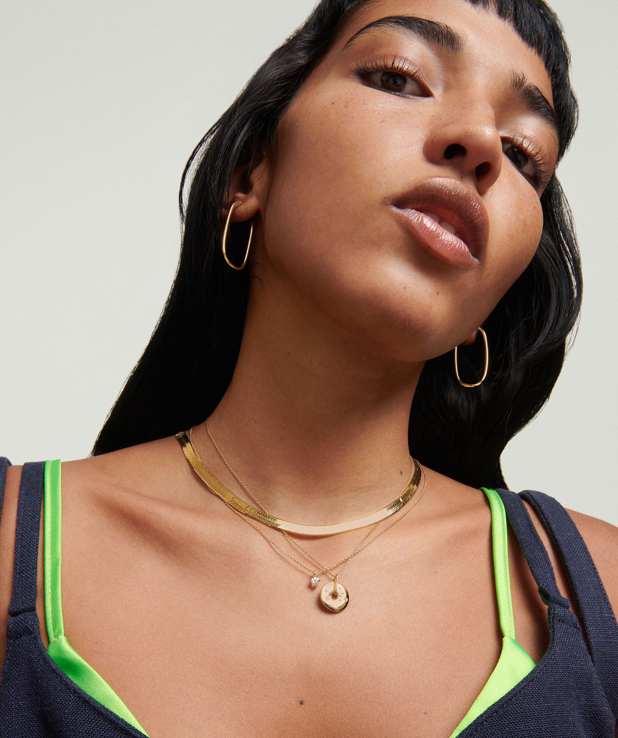 Bold Herringbone Chain Necklace