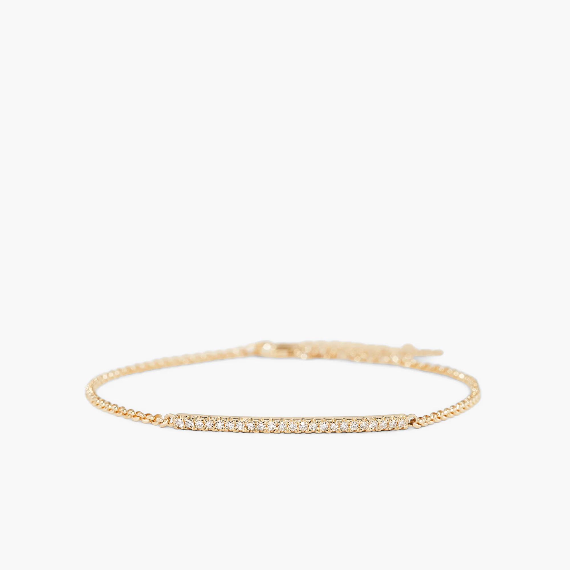 Pave Diamond Bar Bracelet
