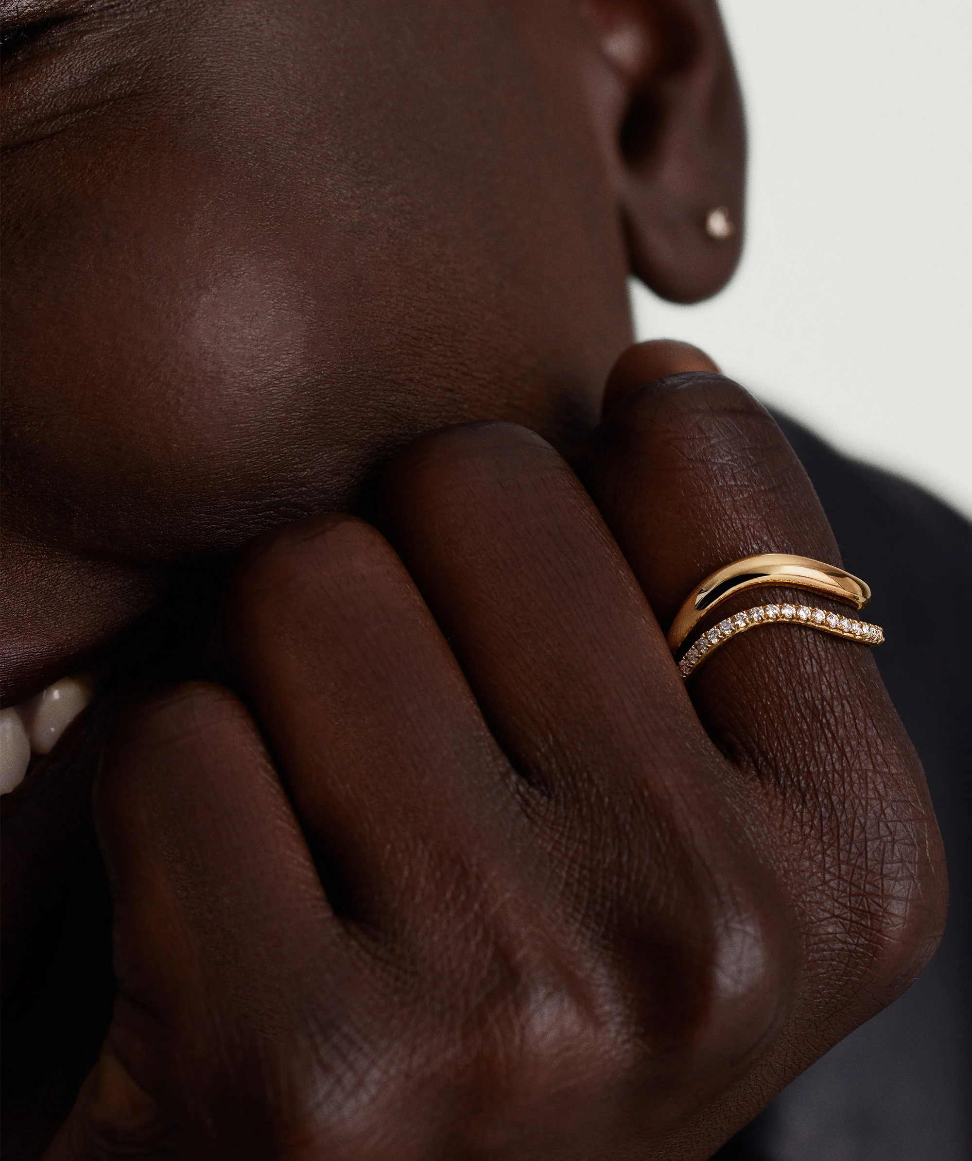 Dôme Figure Slim Ring