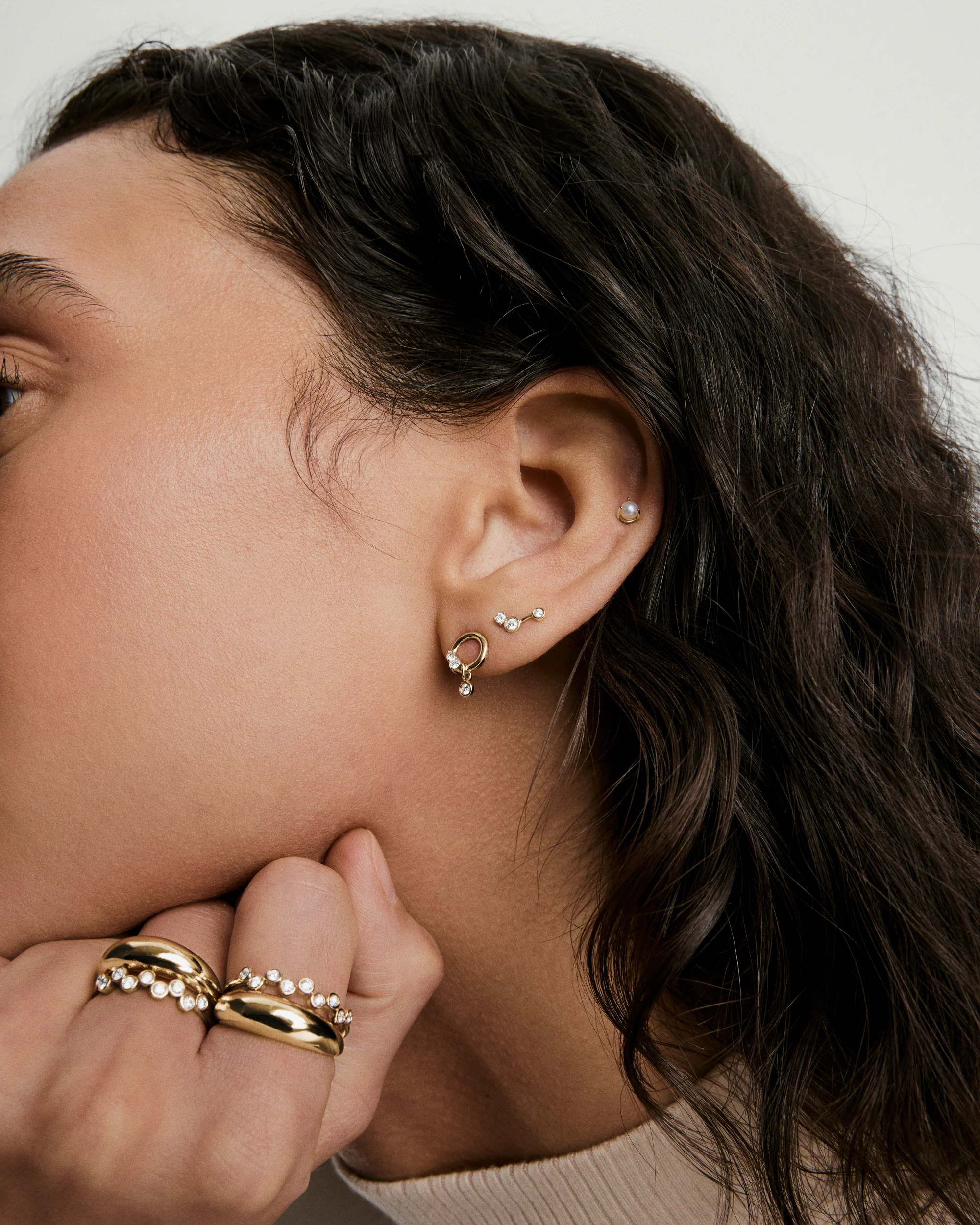 Celeste Lab Grown Diamond Triad Stud