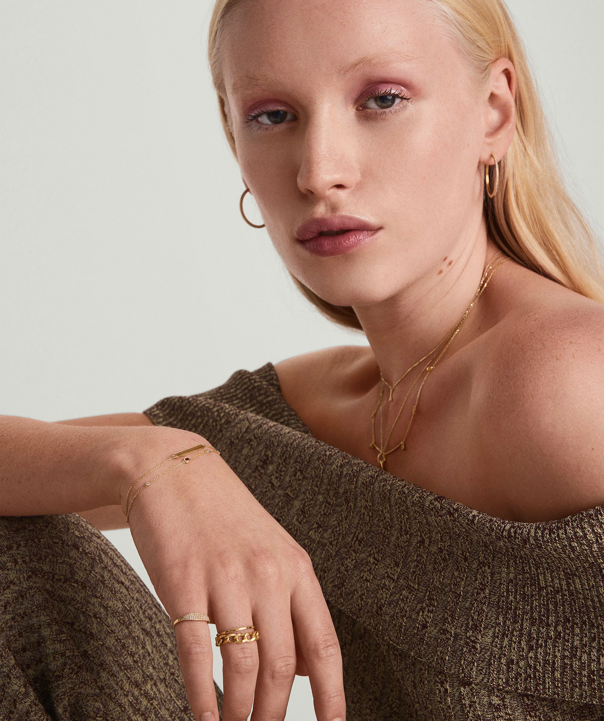 Multi Gemstone Station Bracelet