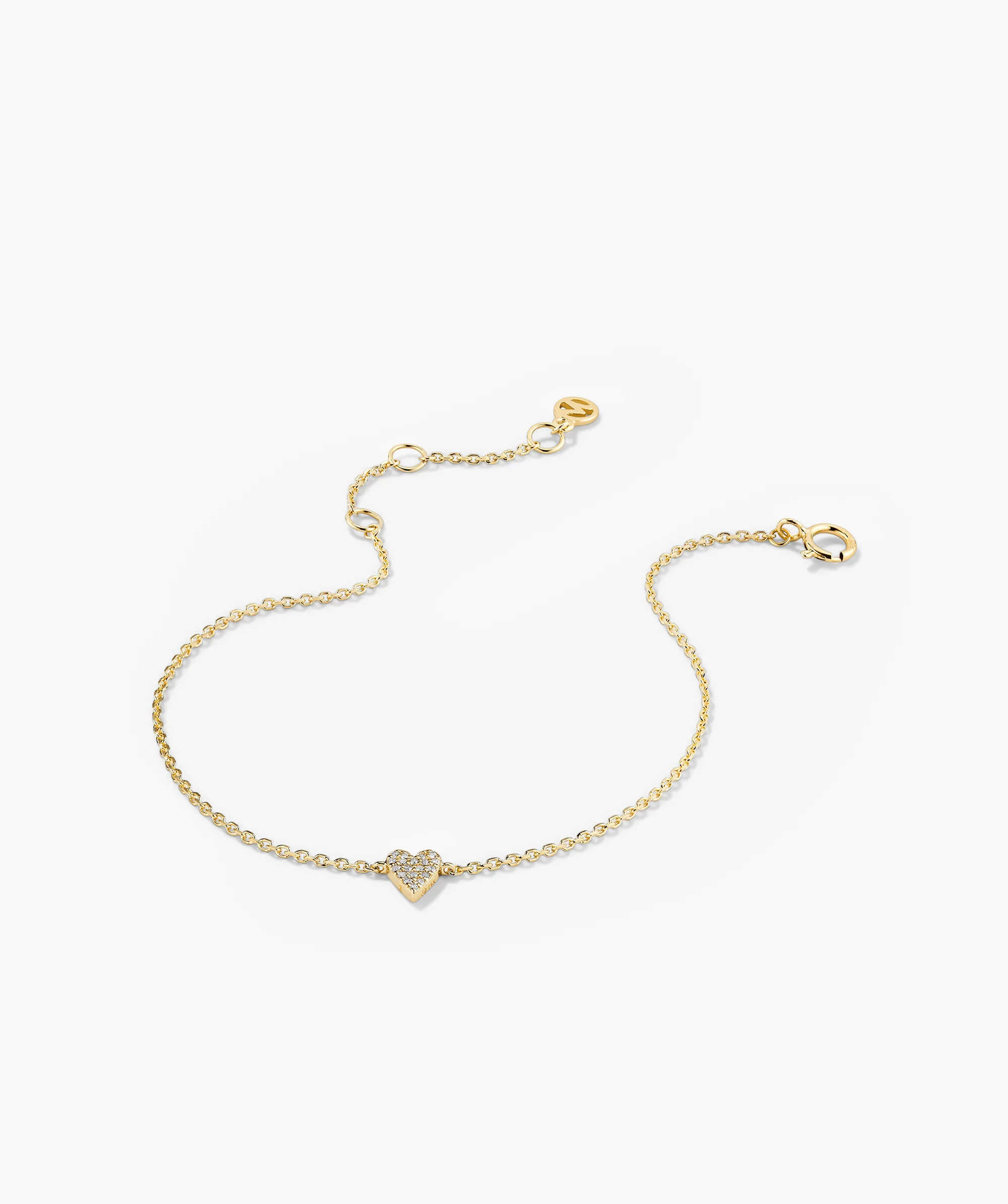 Mini Heart Pavé Diamond Bracelet