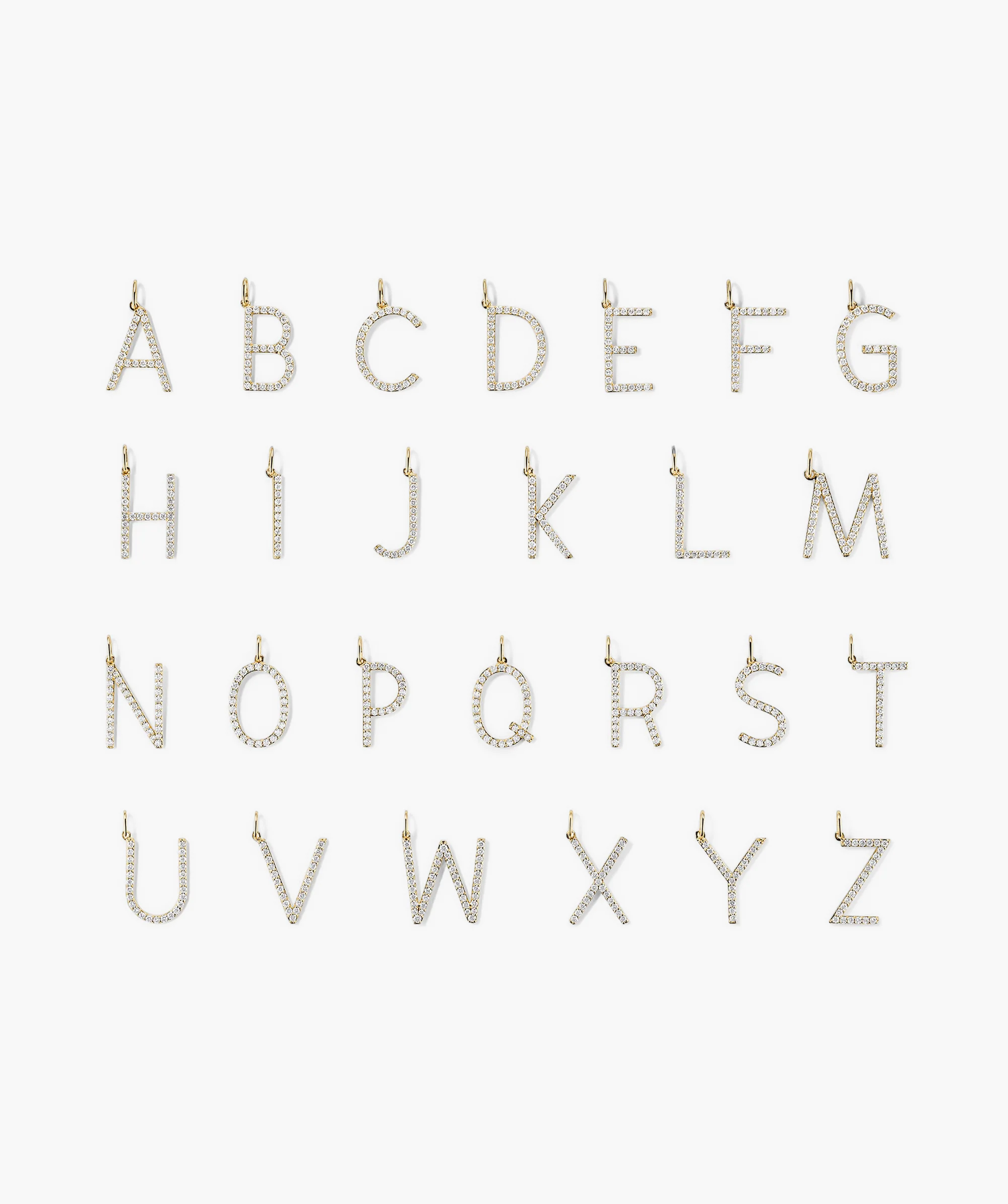 Lab Grown Diamond Oversized Letter Charm