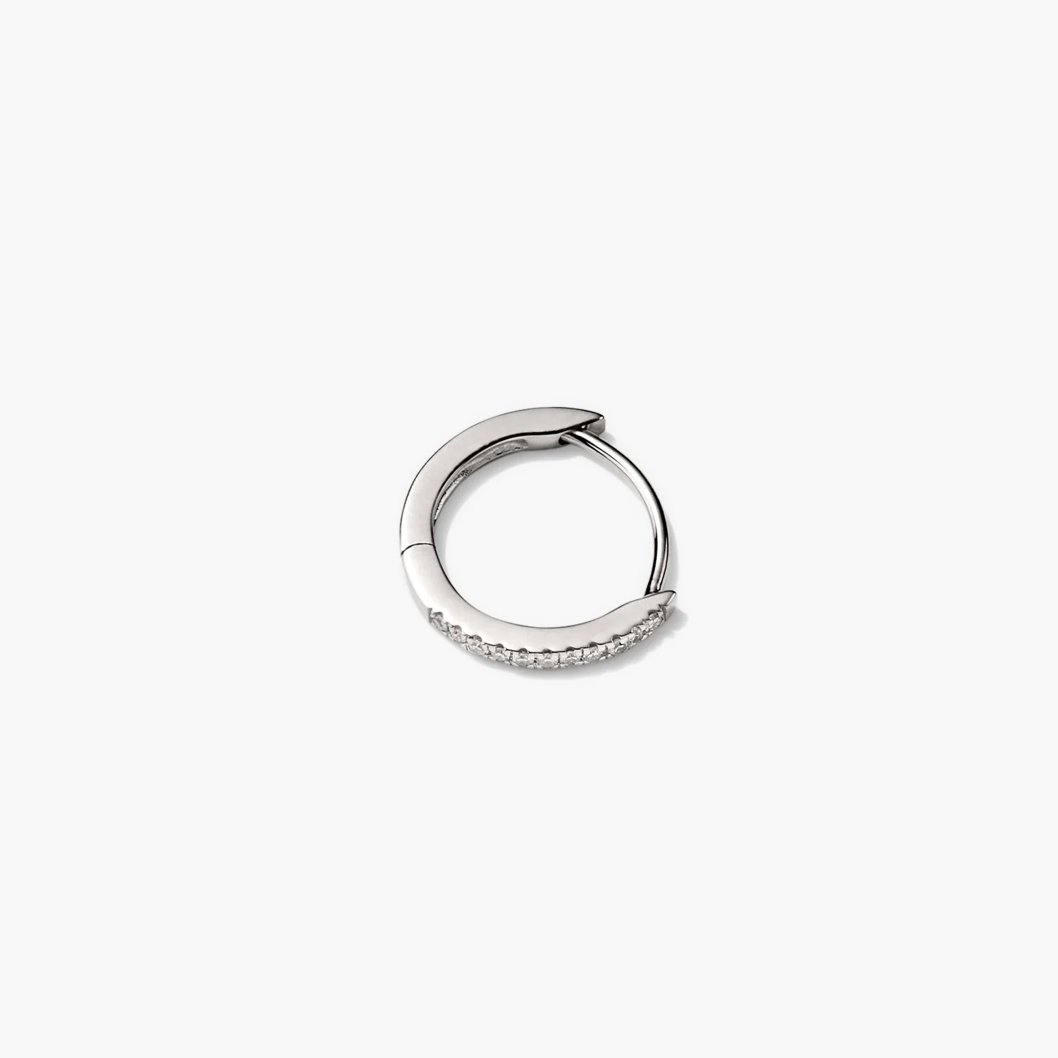 Pavé Diamond Huggie Hoops
